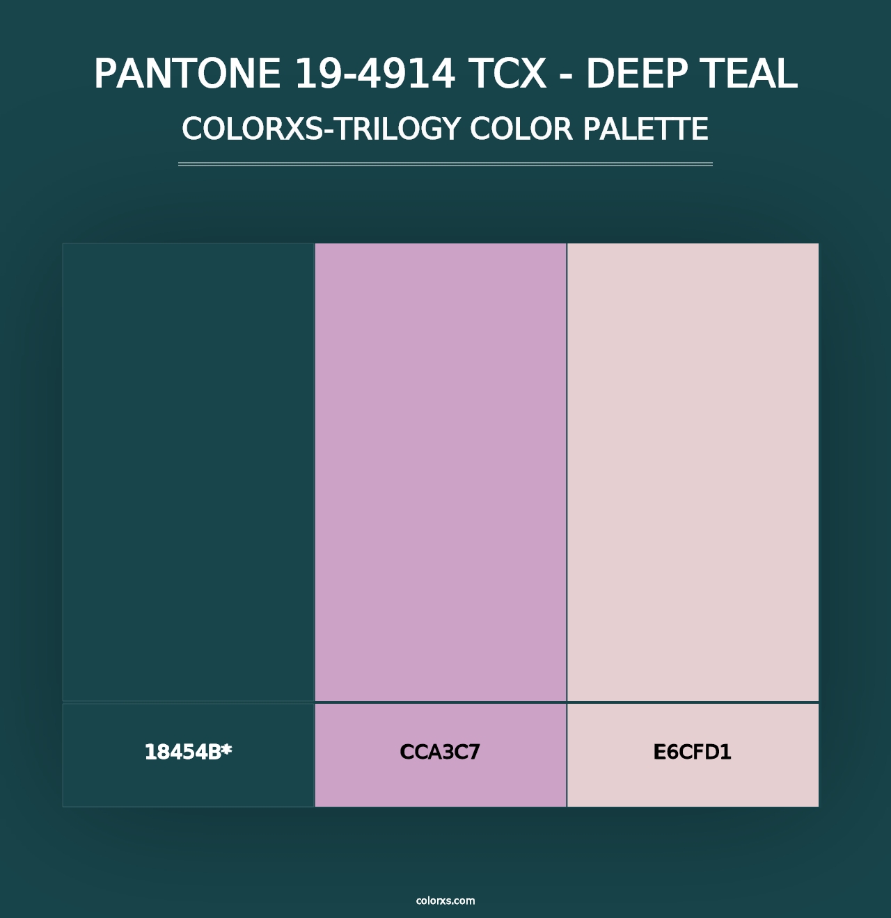 PANTONE 19-4914 TCX - Deep Teal - Colorxs Trilogy Palette