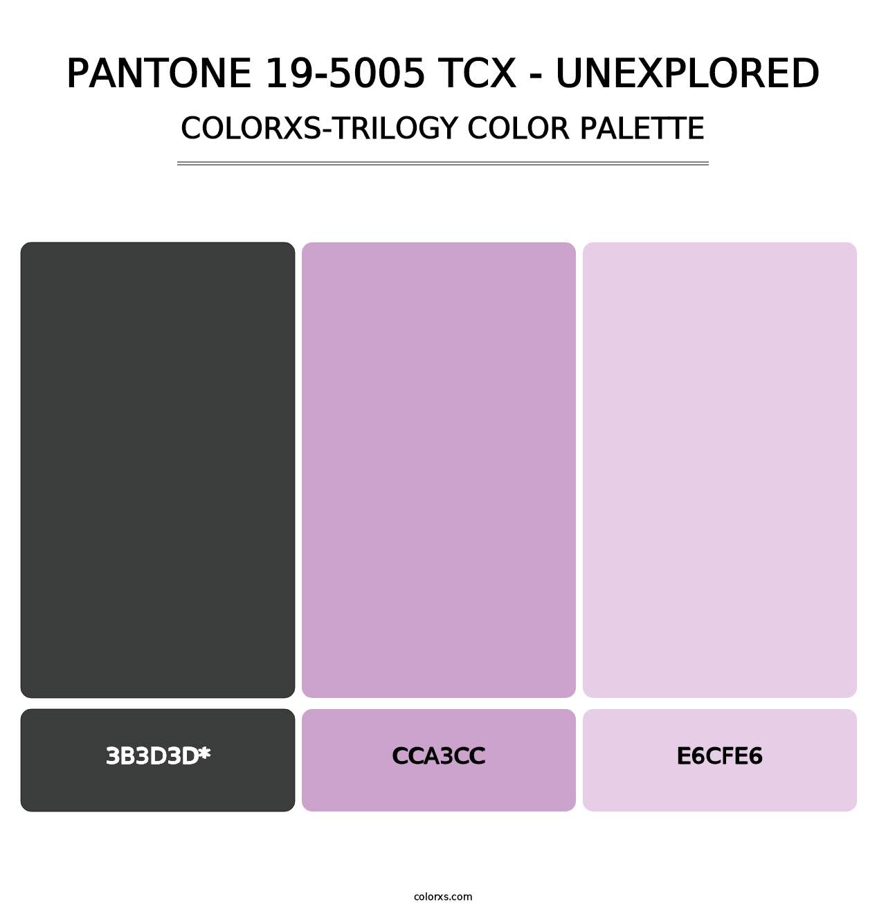 PANTONE 19-5005 TCX - Unexplored - Colorxs Trilogy Palette