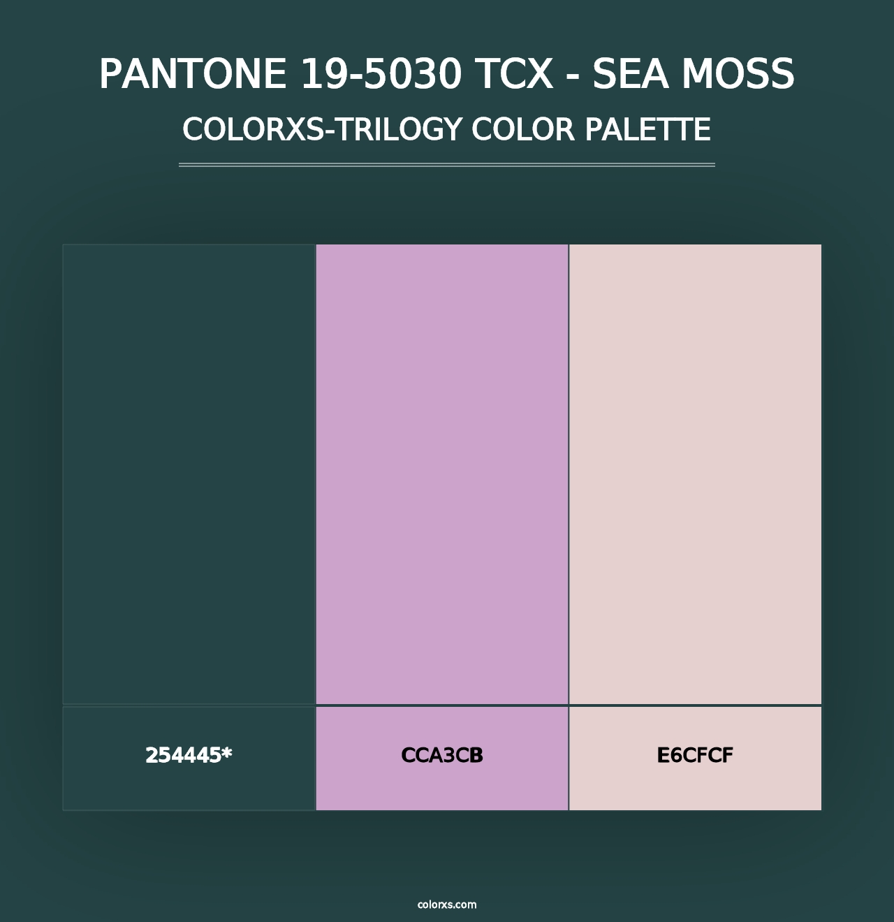 PANTONE 19-5030 TCX - Sea Moss - Colorxs Trilogy Palette