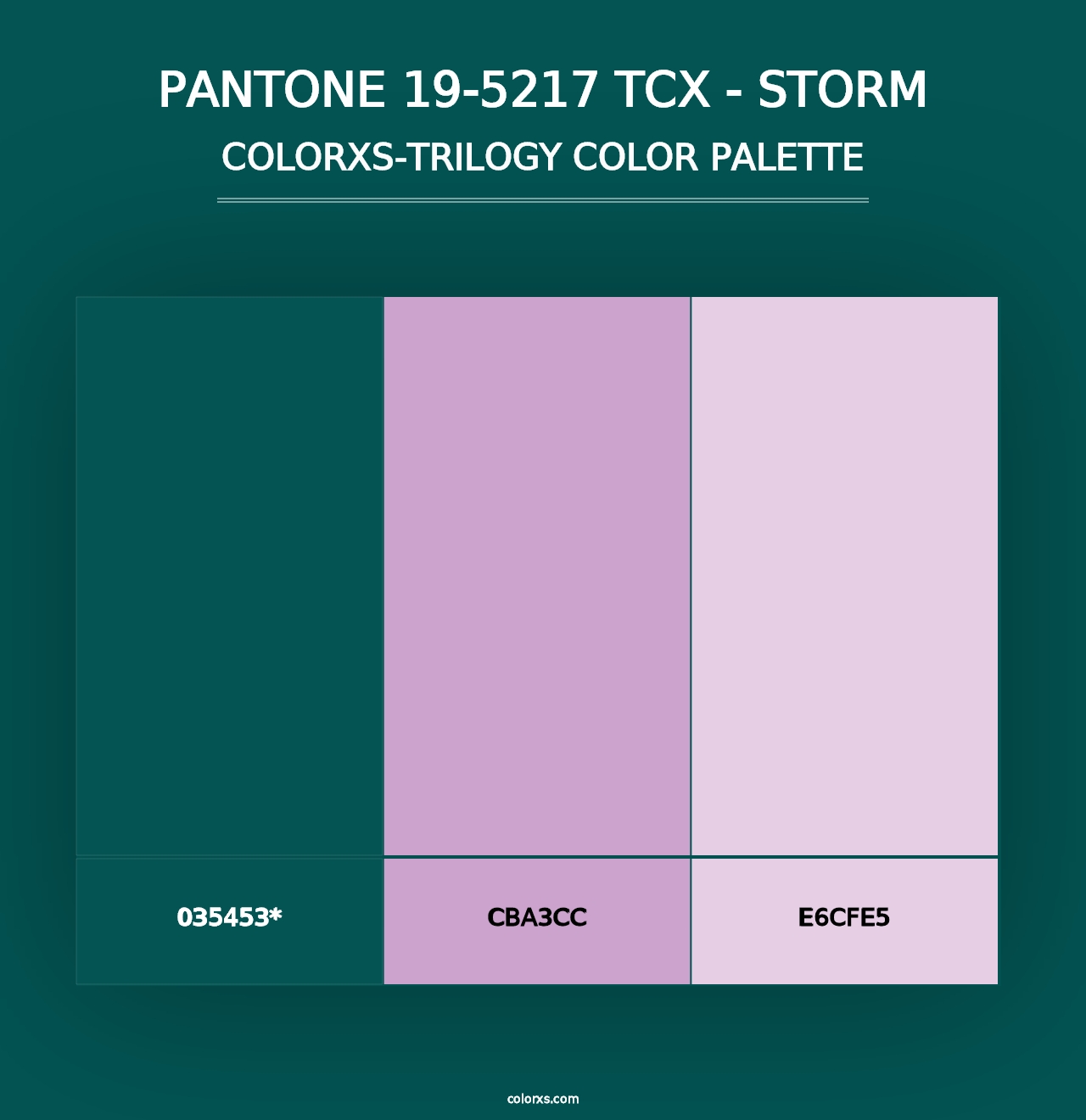 PANTONE 19-5217 TCX - Storm - Colorxs Trilogy Palette