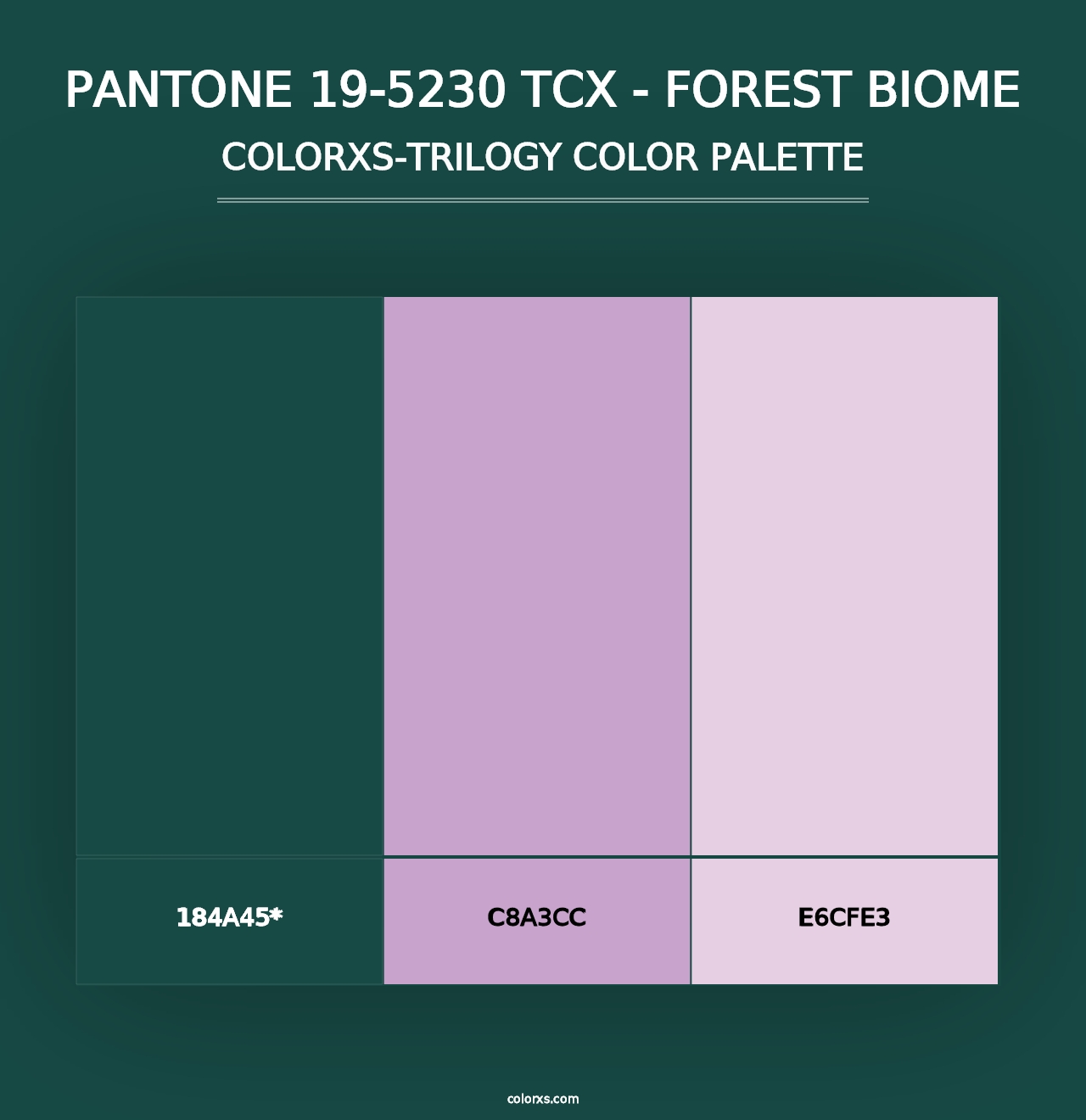 PANTONE 19-5230 TCX - Forest Biome - Colorxs Trilogy Palette