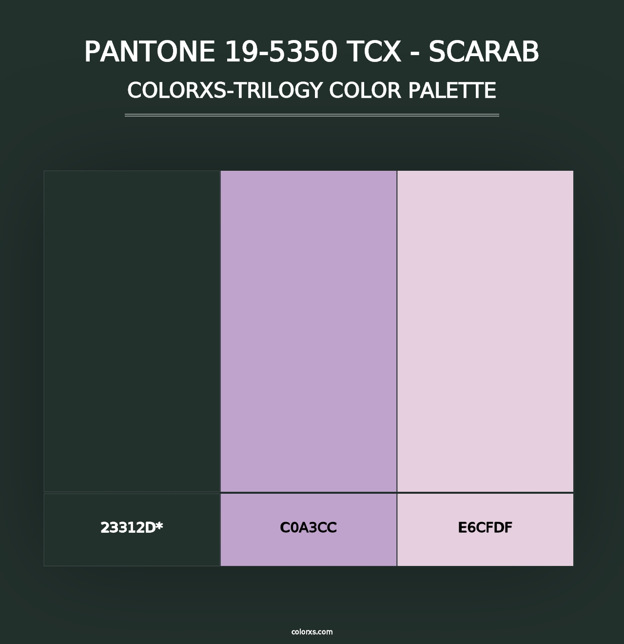 PANTONE 19-5350 TCX - Scarab - Colorxs Trilogy Palette