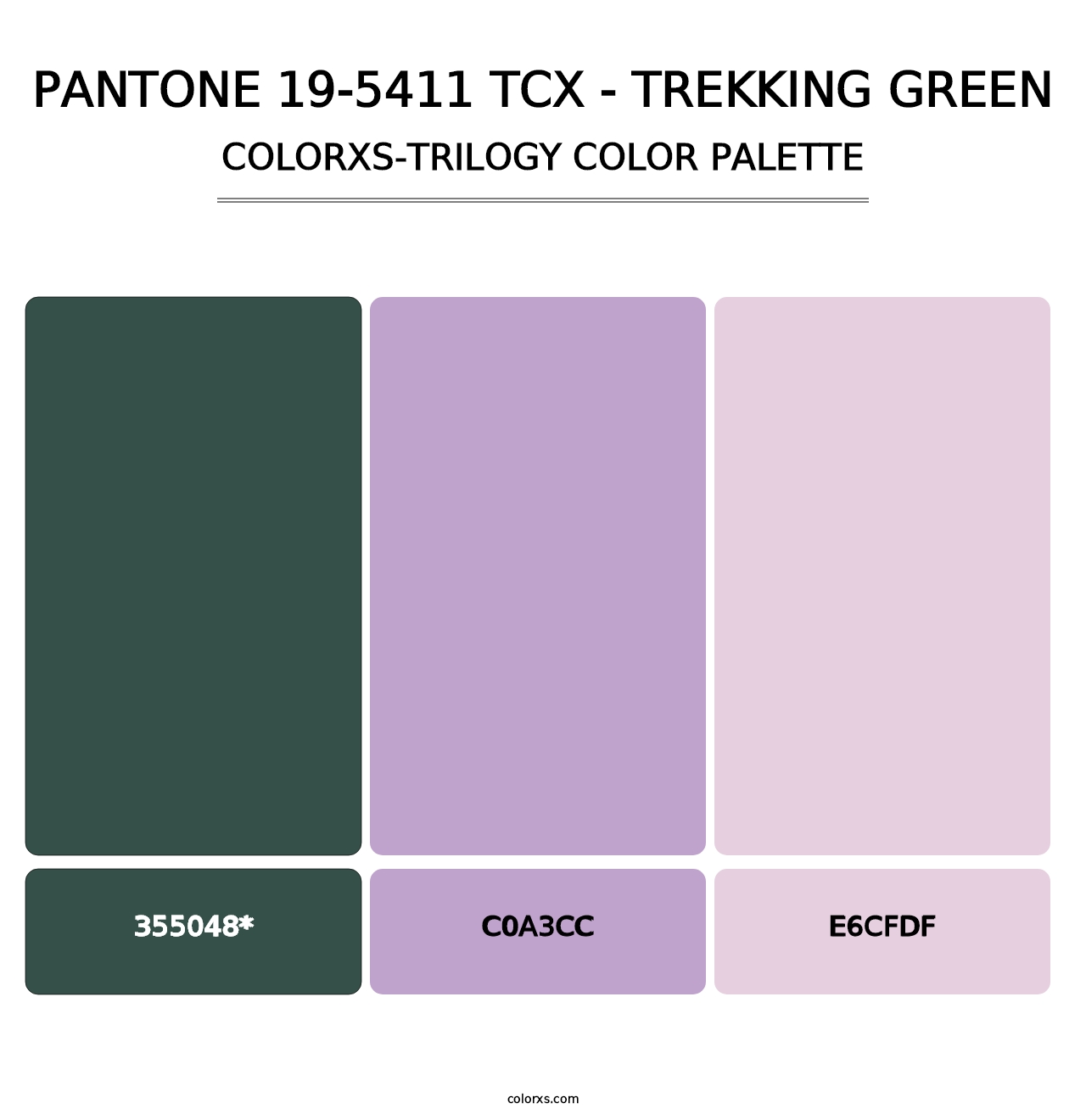 PANTONE 19-5411 TCX - Trekking Green - Colorxs Trilogy Palette