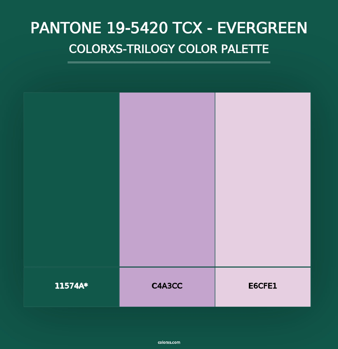 PANTONE 19-5420 TCX - Evergreen - Colorxs Trilogy Palette