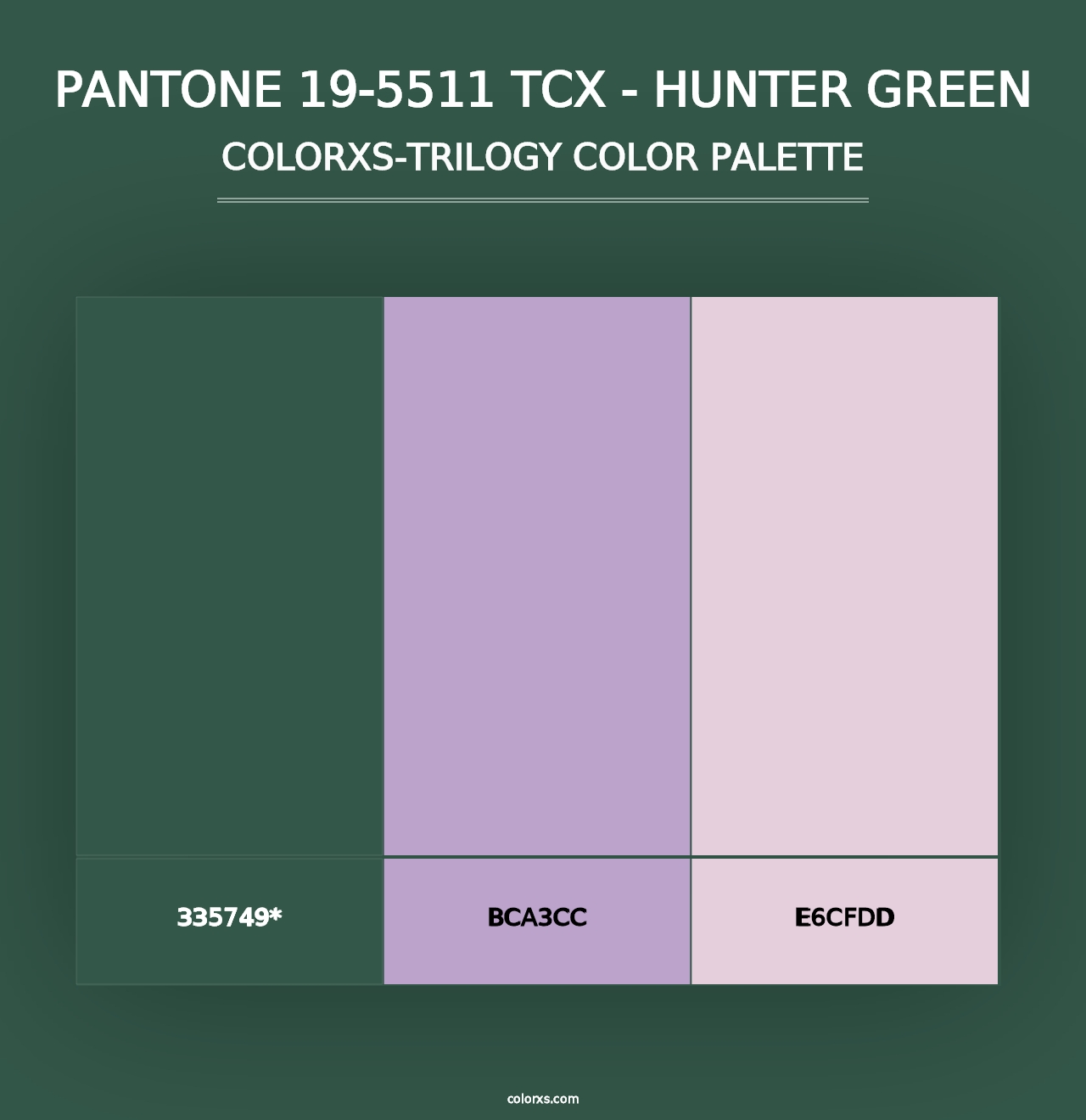 PANTONE 19-5511 TCX - Hunter Green - Colorxs Trilogy Palette