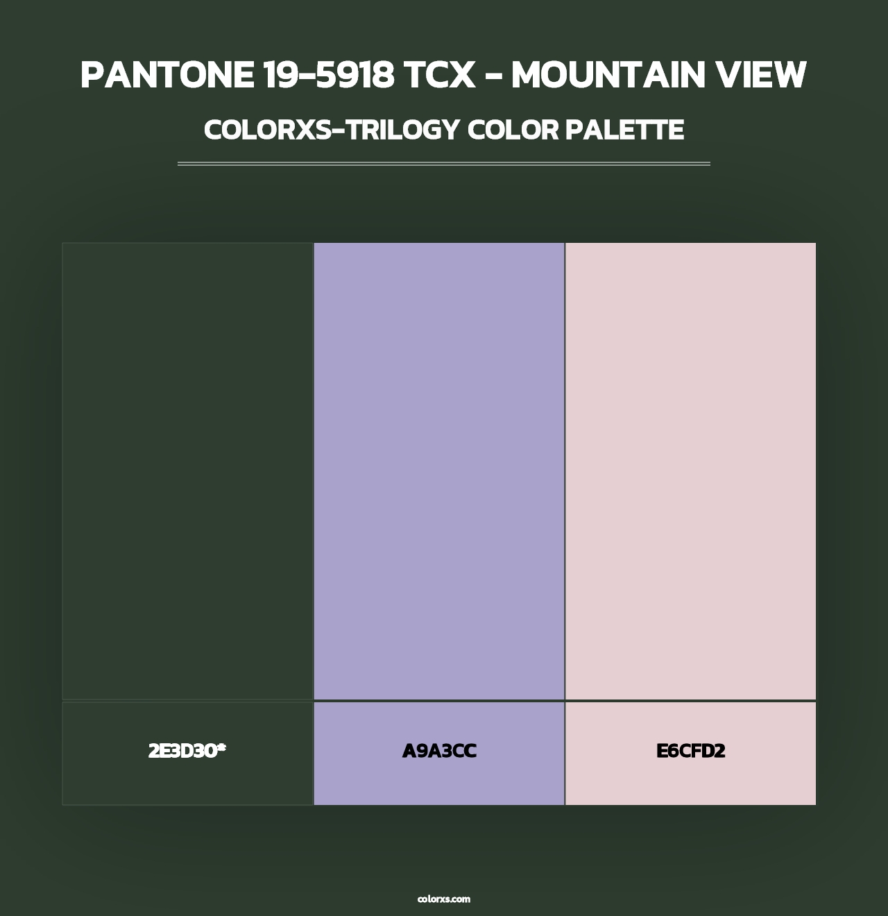 PANTONE 19-5918 TCX - Mountain View - Colorxs Trilogy Palette