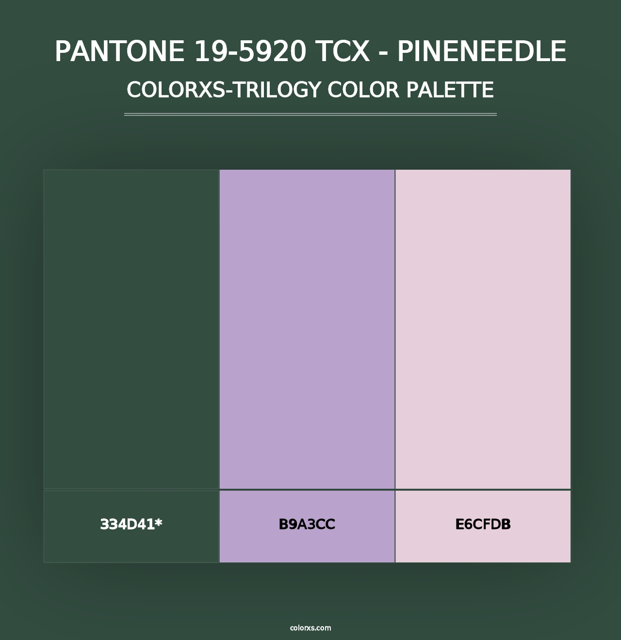 PANTONE 19-5920 TCX - Pineneedle - Colorxs Trilogy Palette