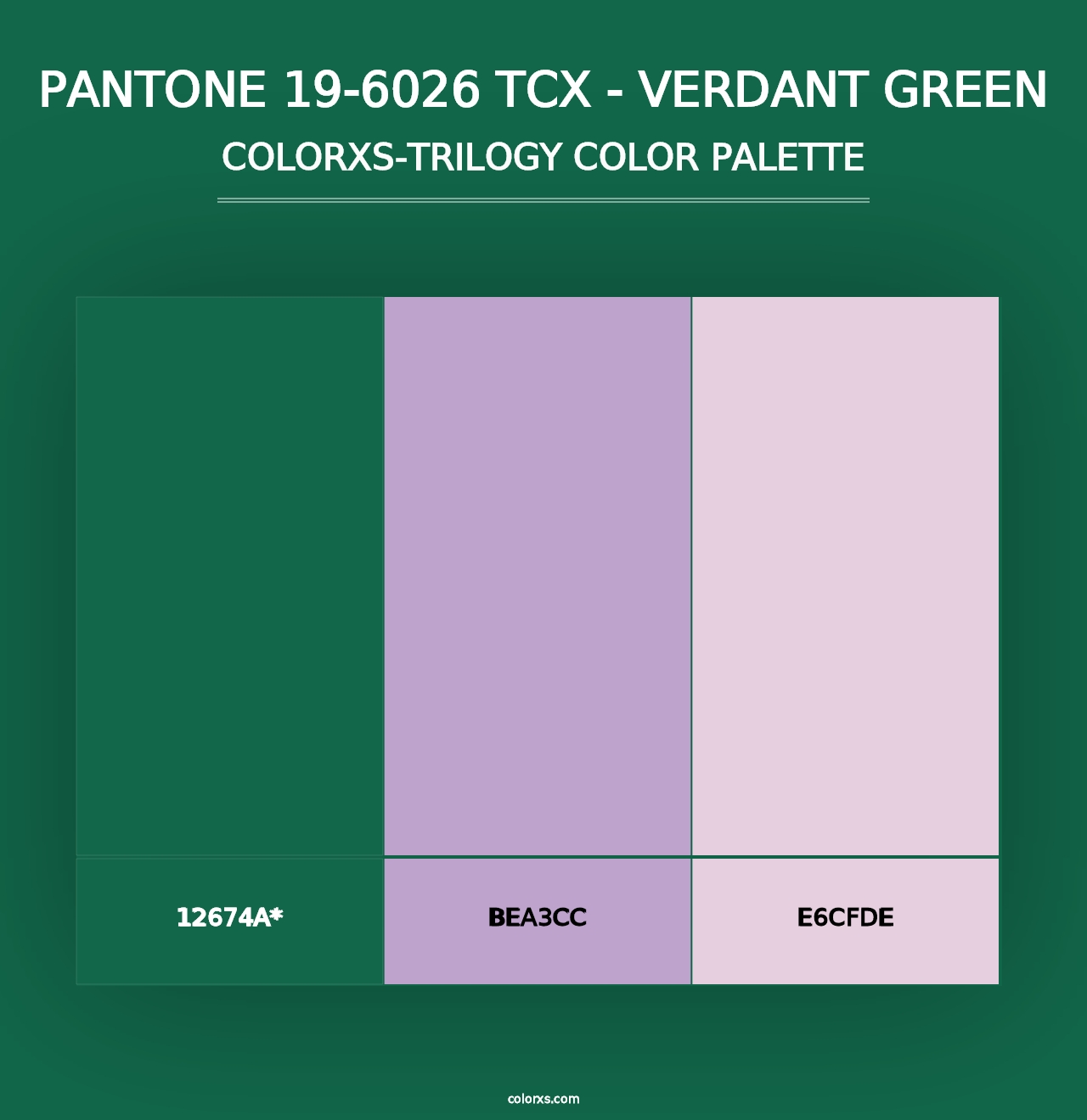 PANTONE 19-6026 TCX - Verdant Green - Colorxs Trilogy Palette