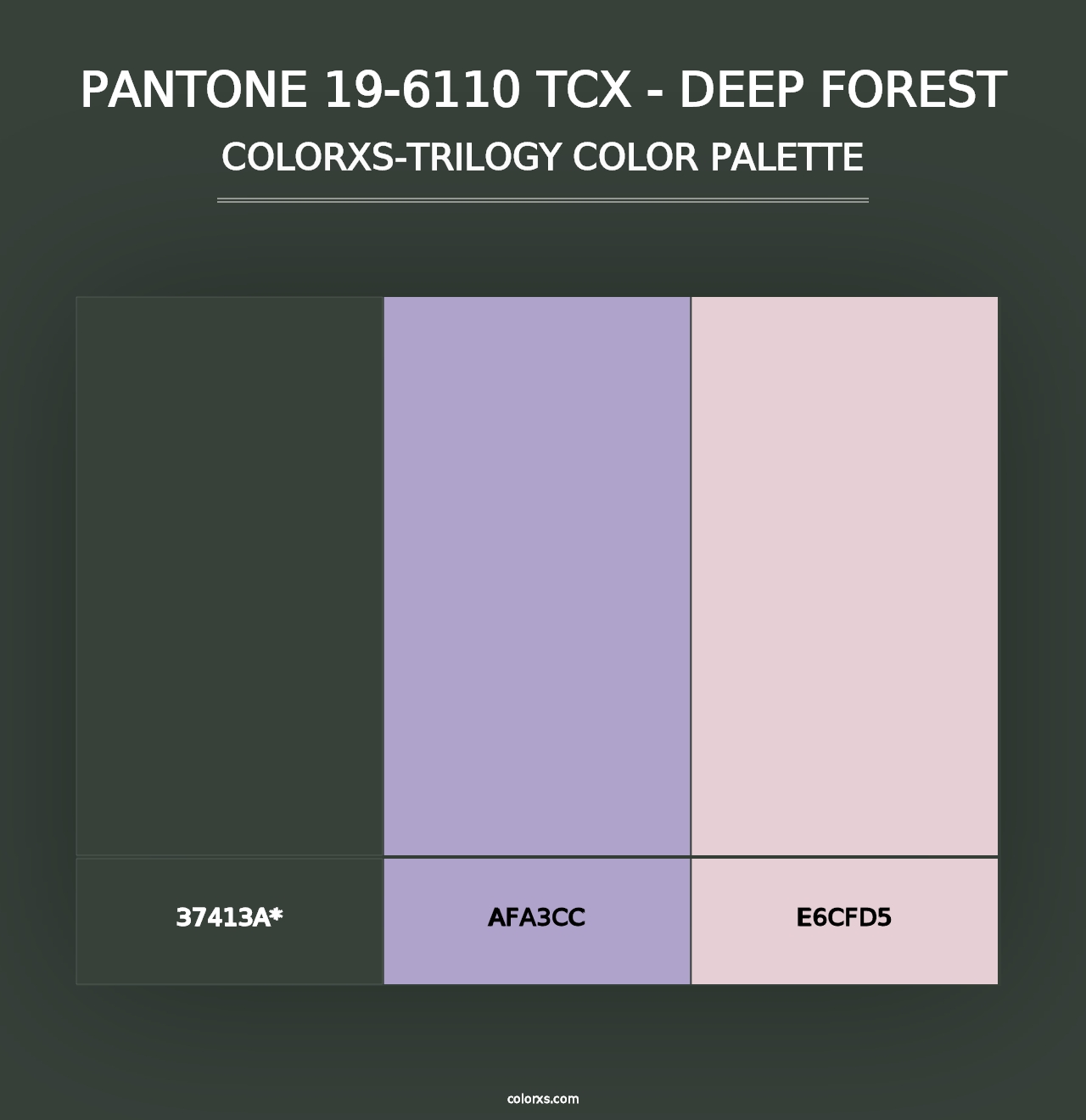 PANTONE 19-6110 TCX - Deep Forest - Colorxs Trilogy Palette