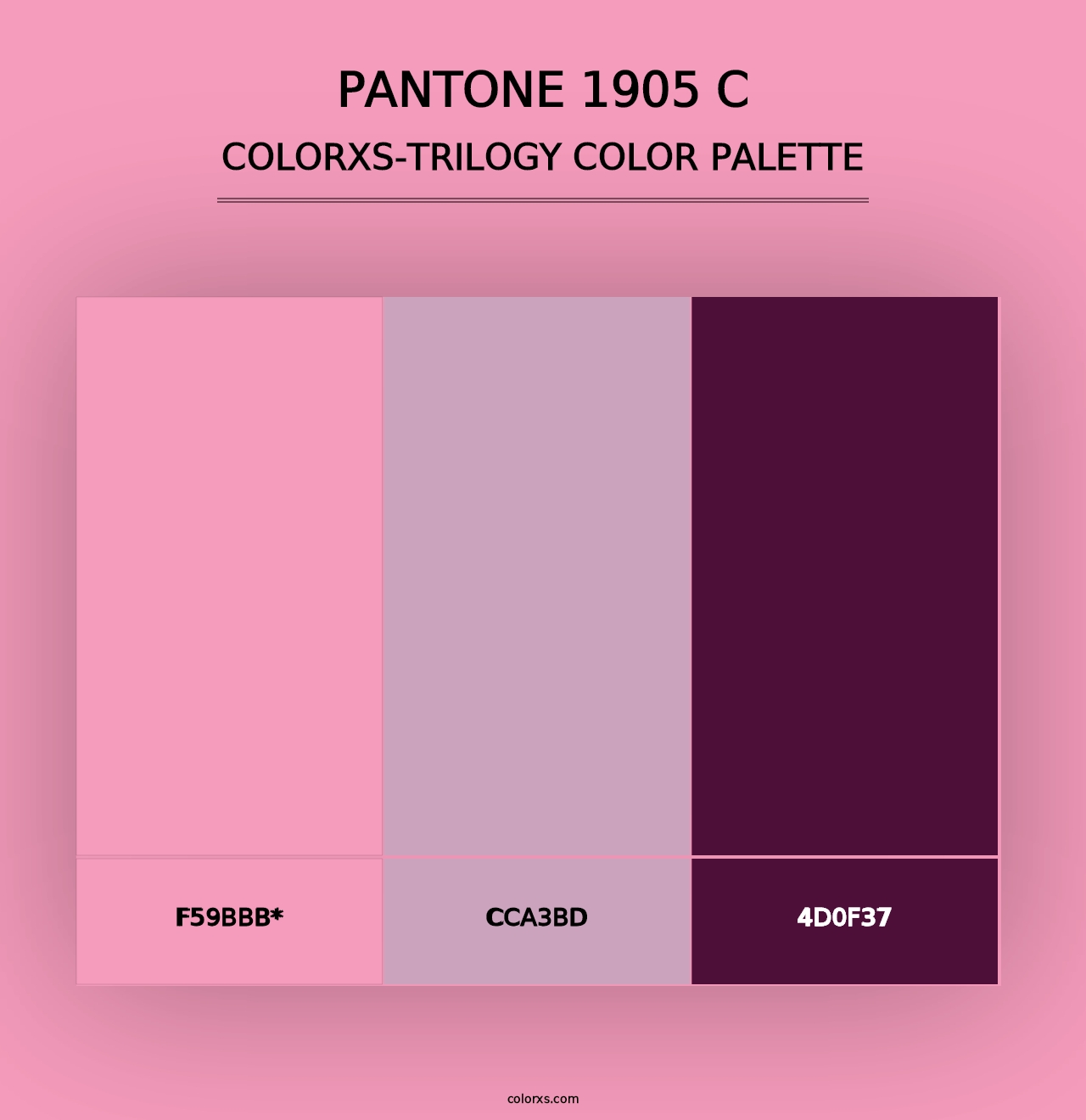 PANTONE 1905 C - Colorxs Trilogy Palette