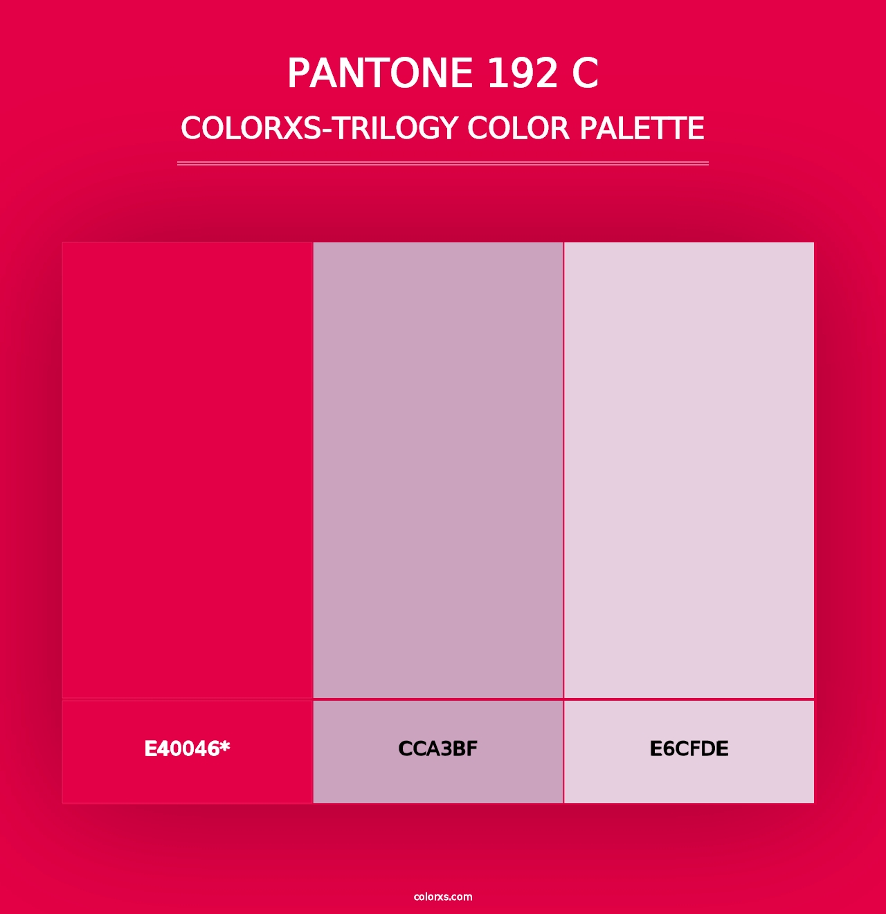 PANTONE 192 C - Colorxs Trilogy Palette