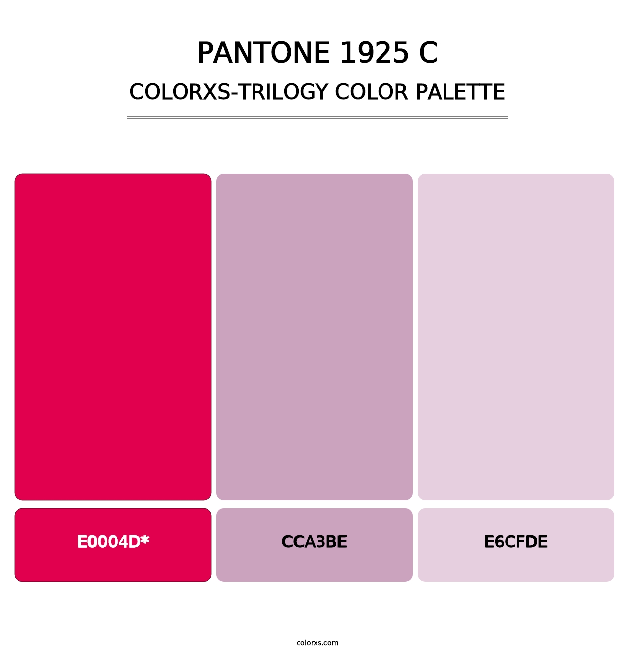 PANTONE 1925 C - Colorxs Trilogy Palette