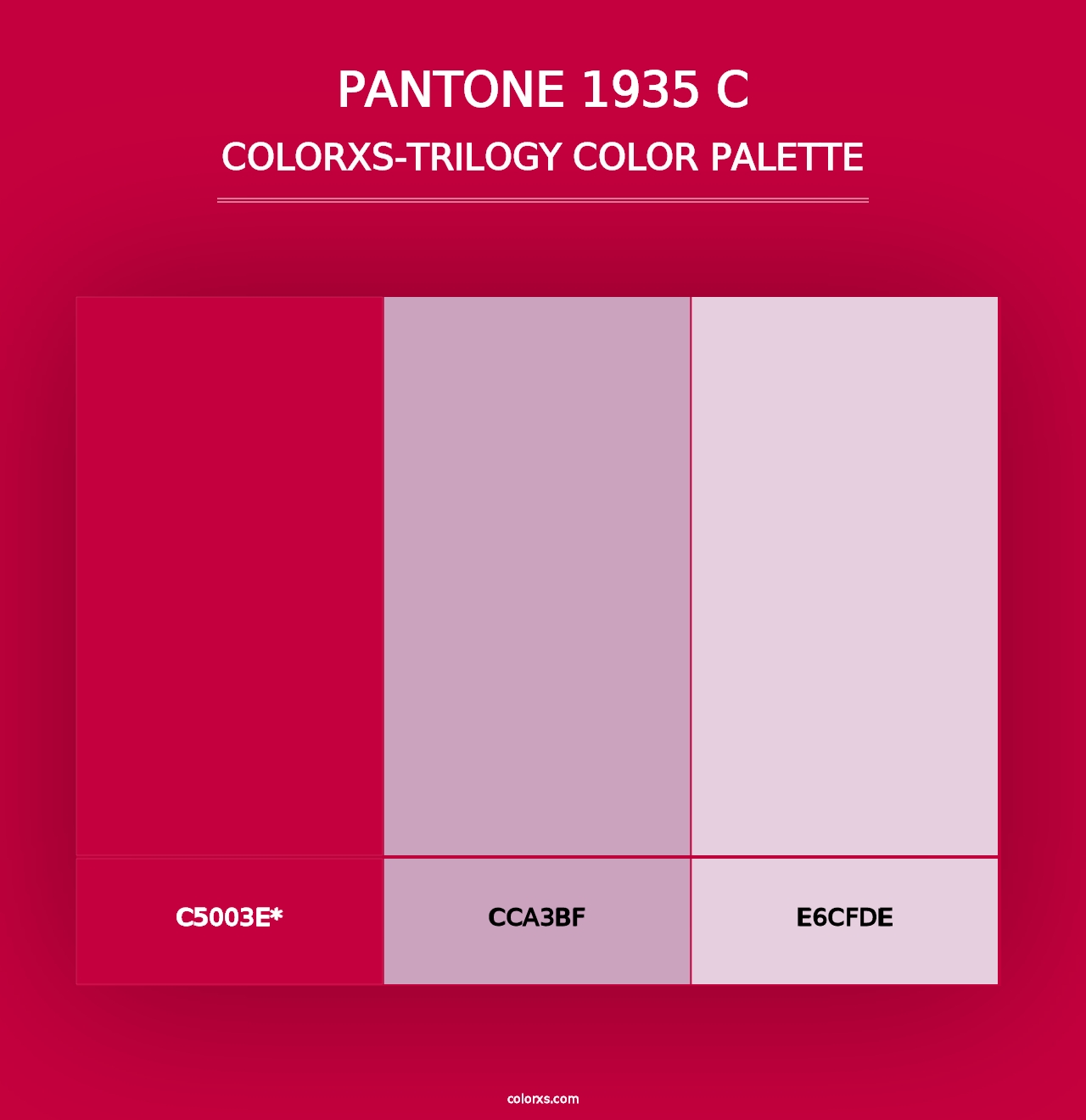 PANTONE 1935 C - Colorxs Trilogy Palette