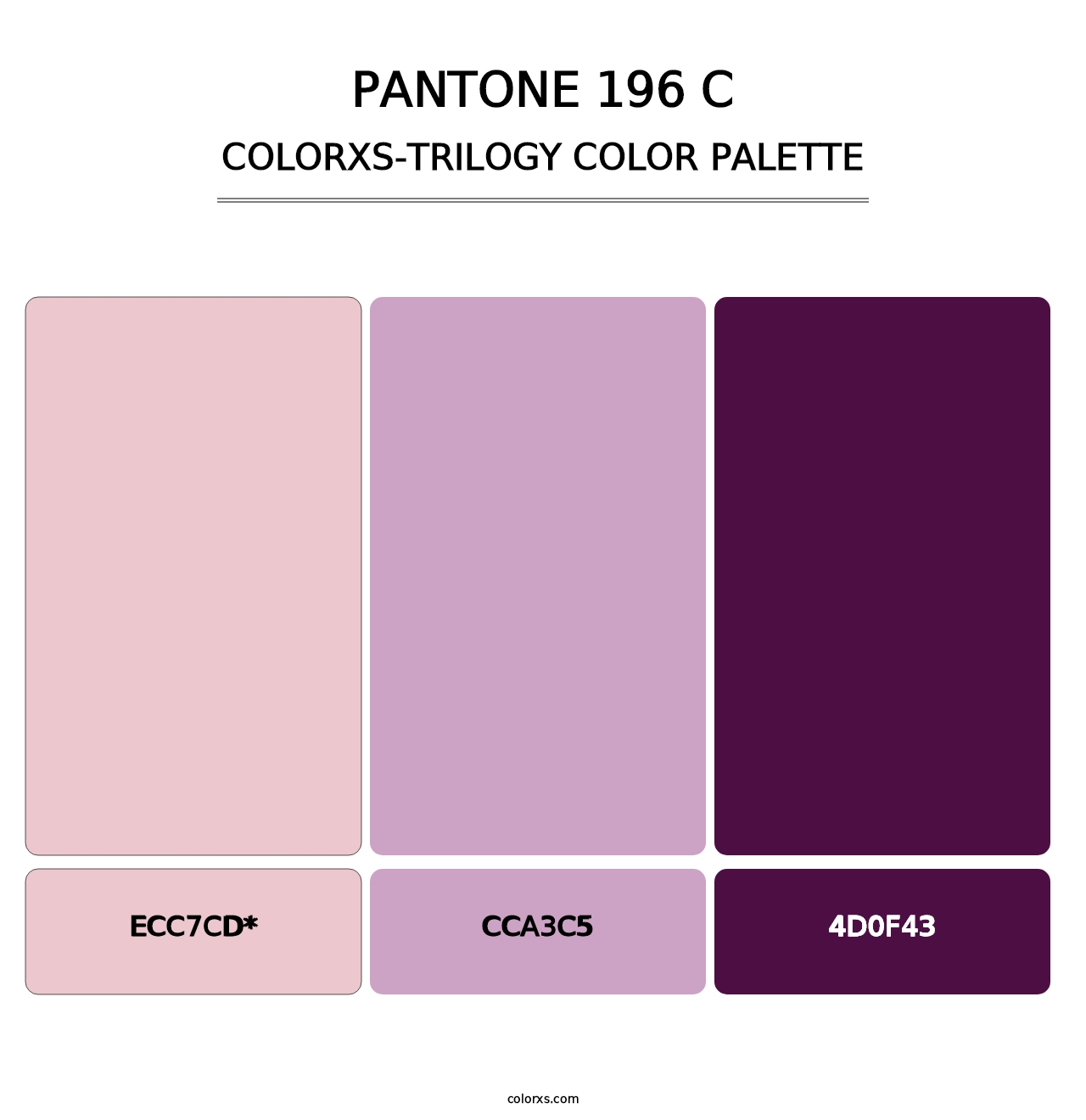 PANTONE 196 C - Colorxs Trilogy Palette