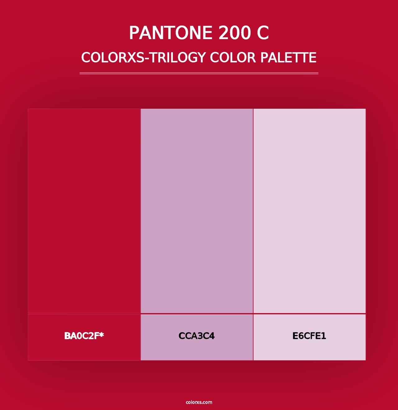 PANTONE 200 C - Colorxs Trilogy Palette