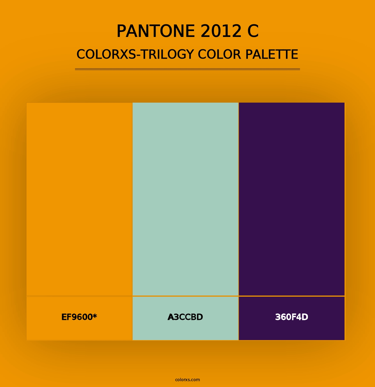 PANTONE 2012 C - Colorxs Trilogy Palette