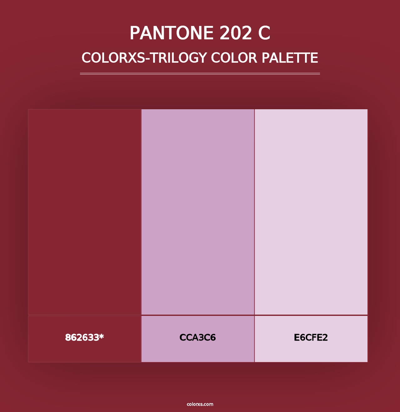 PANTONE 202 C - Colorxs Trilogy Palette