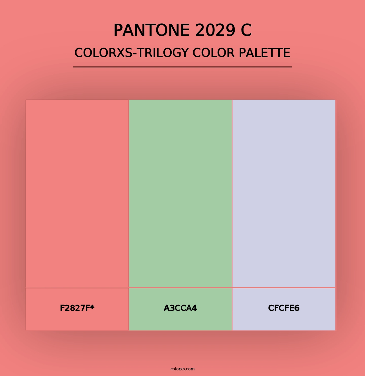 PANTONE 2029 C - Colorxs Trilogy Palette