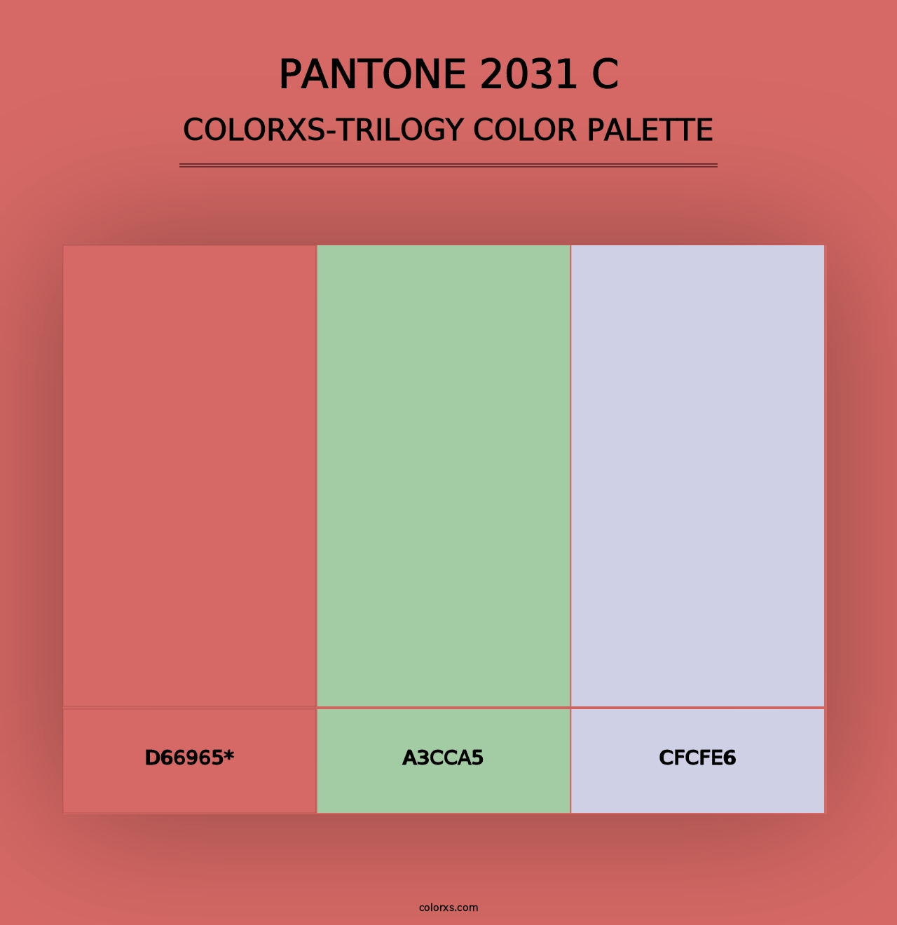 PANTONE 2031 C - Colorxs Trilogy Palette