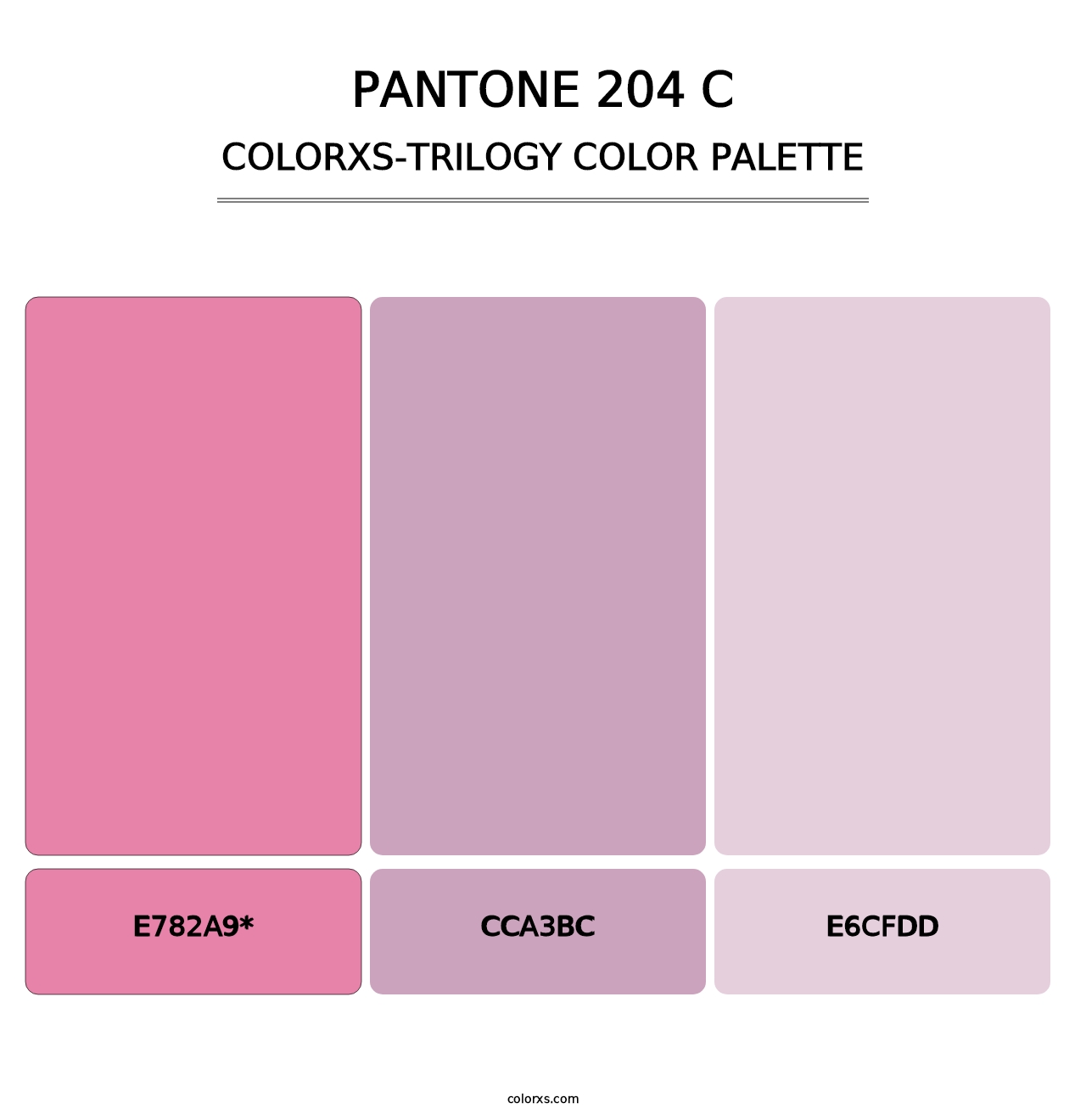 PANTONE 204 C - Colorxs Trilogy Palette