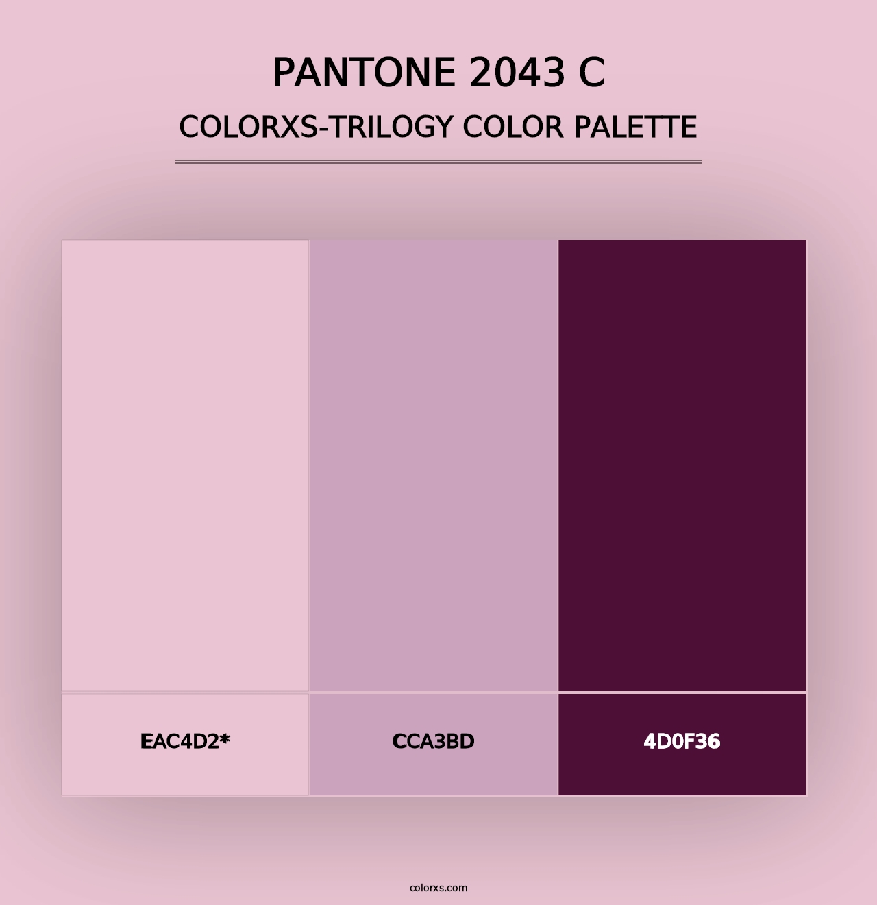 PANTONE 2043 C - Colorxs Trilogy Palette