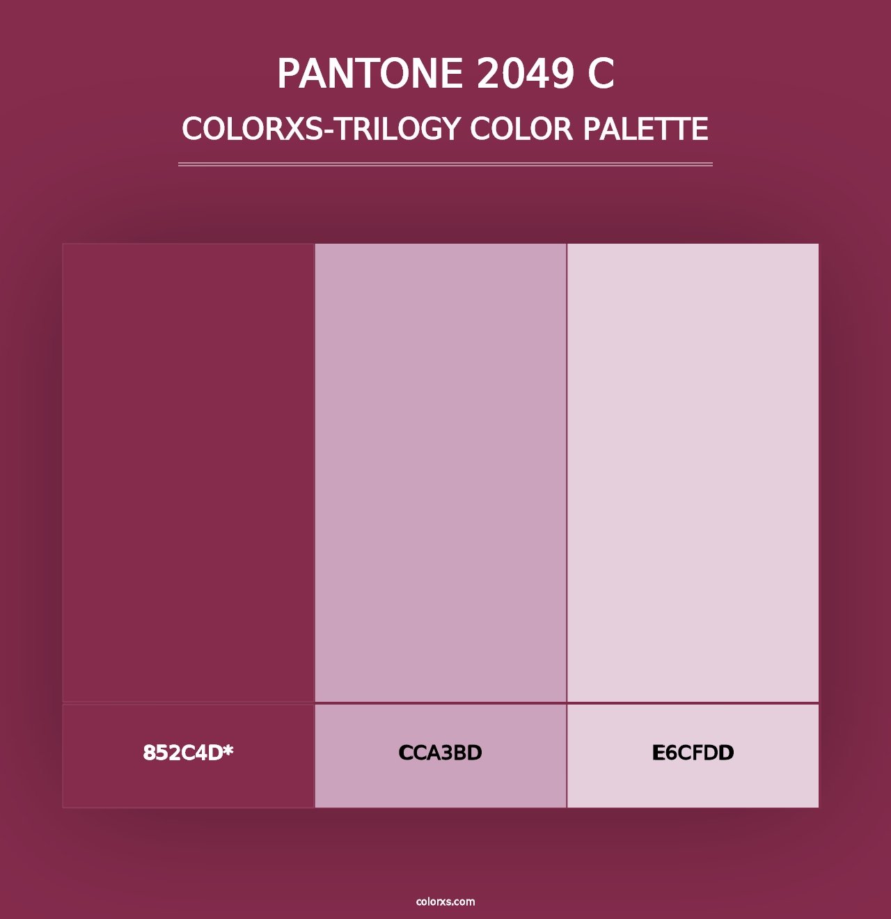 PANTONE 2049 C - Colorxs Trilogy Palette