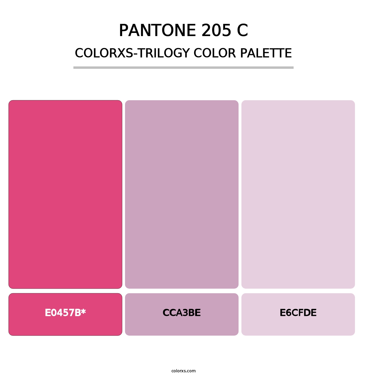 PANTONE 205 C - Colorxs Trilogy Palette