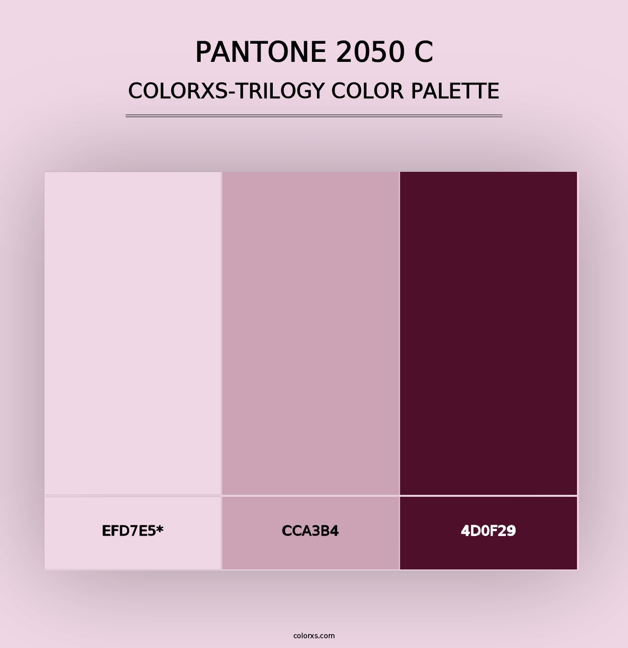 PANTONE 2050 C - Colorxs Trilogy Palette