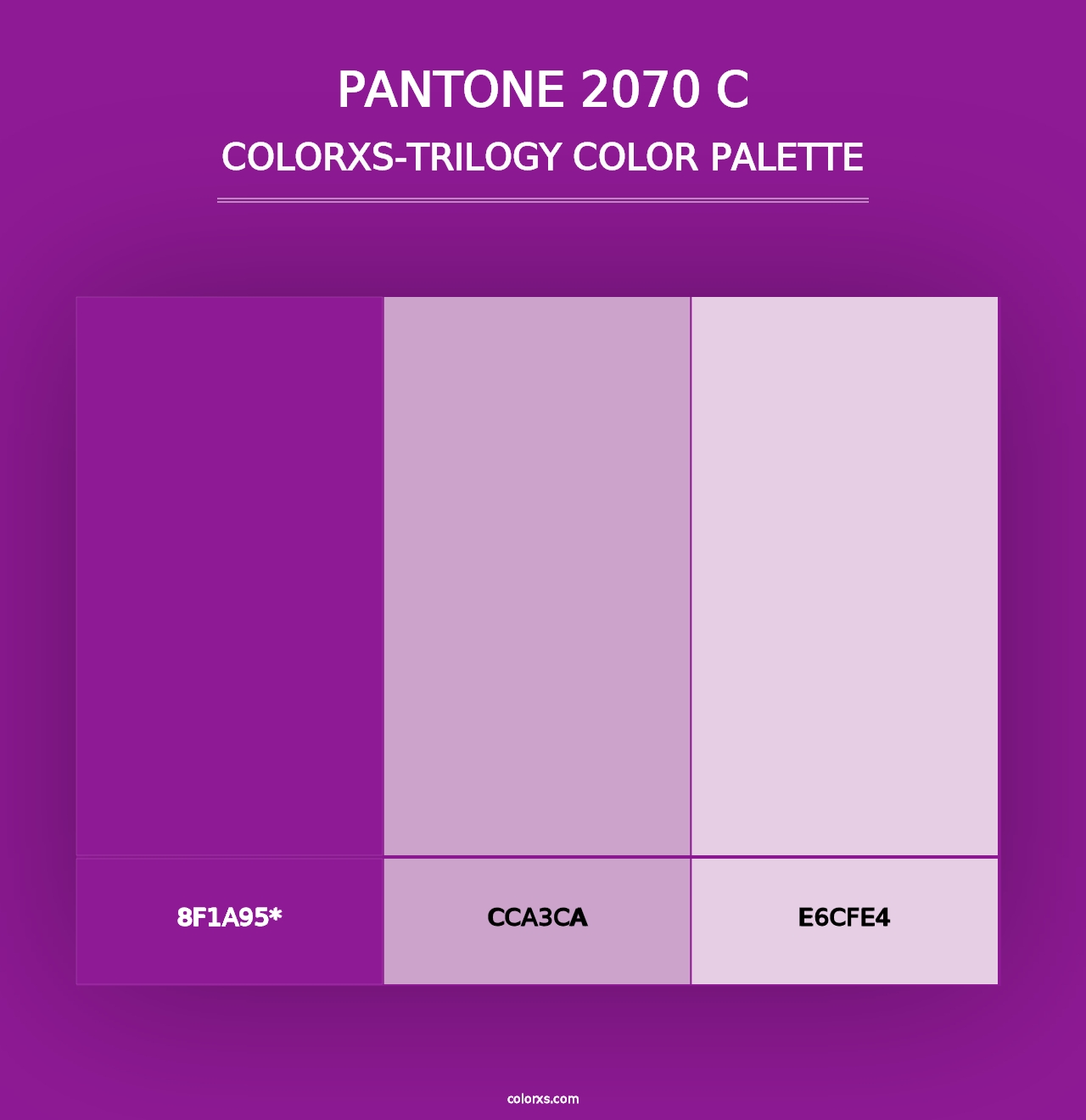 PANTONE 2070 C - Colorxs Trilogy Palette