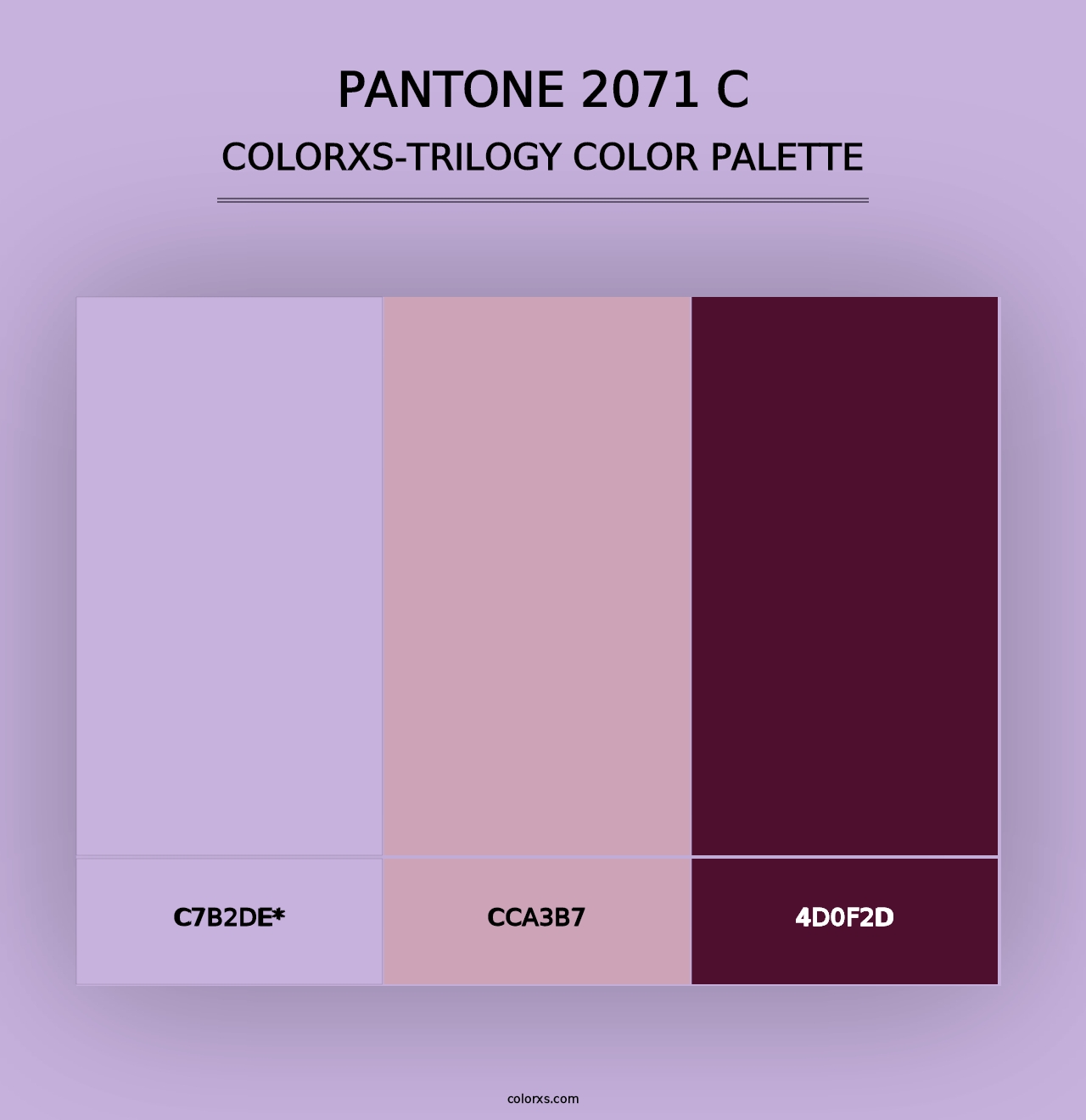 PANTONE 2071 C - Colorxs Trilogy Palette