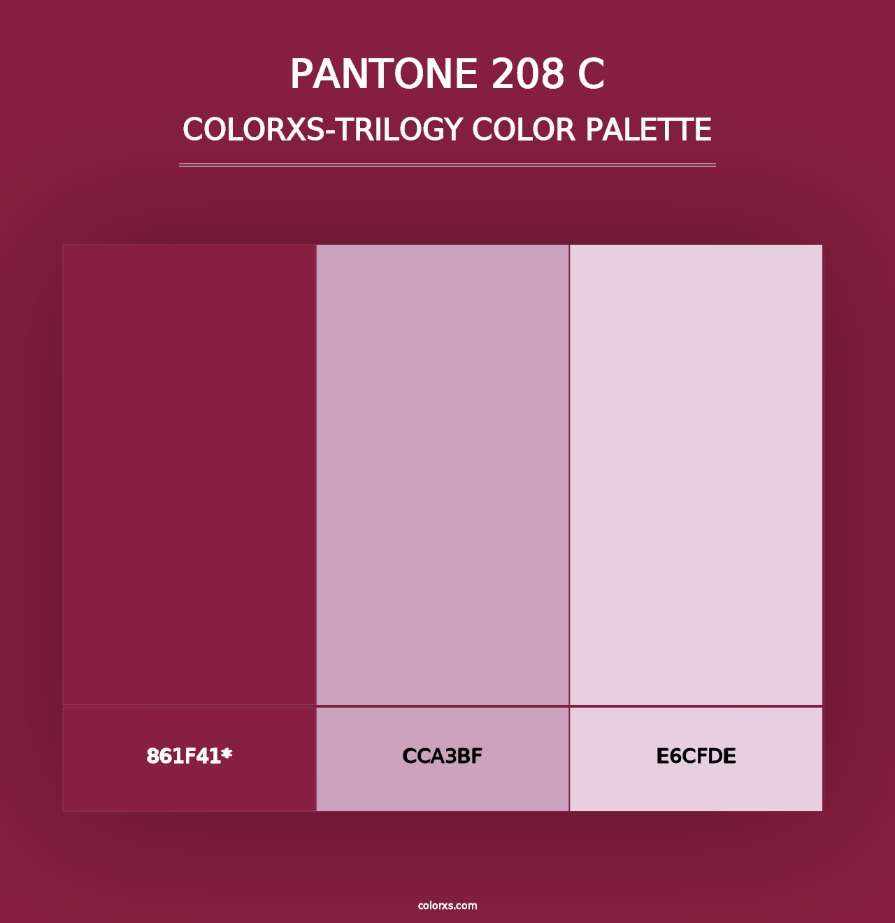 PANTONE 208 C - Colorxs Trilogy Palette