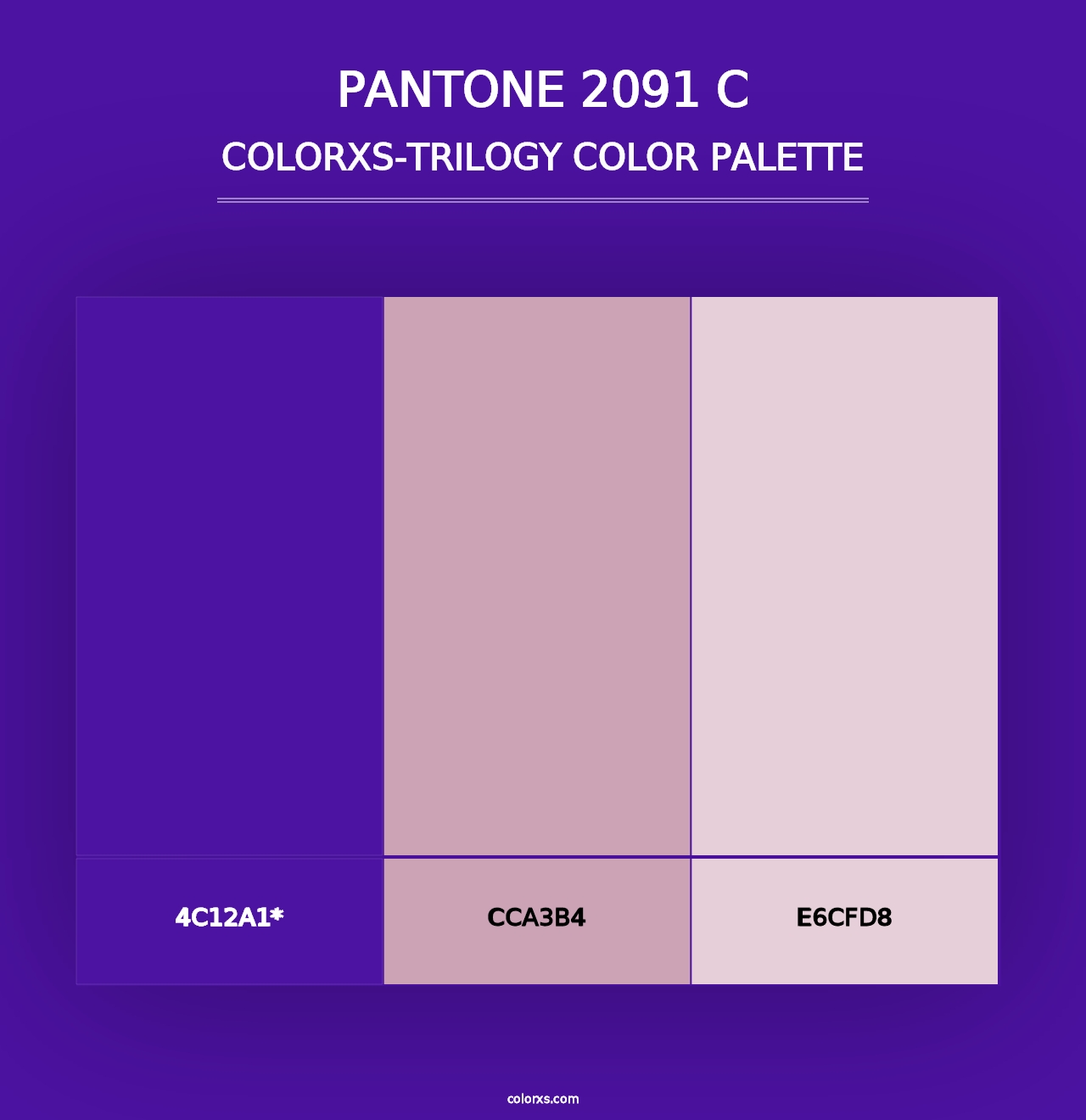 PANTONE 2091 C - Colorxs Trilogy Palette