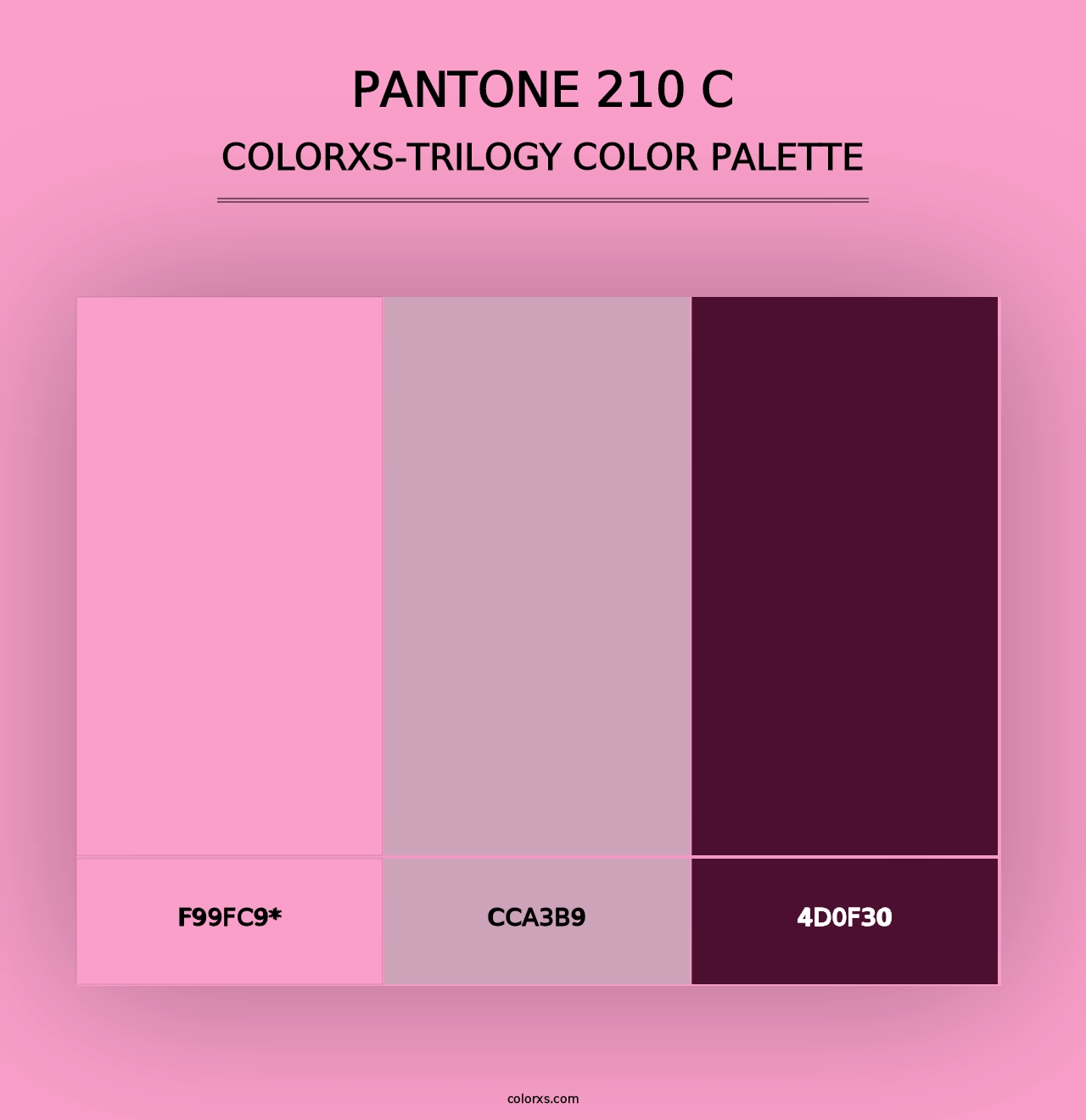 PANTONE 210 C - Colorxs Trilogy Palette