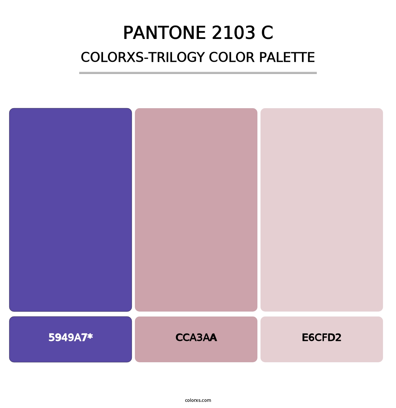 PANTONE 2103 C - Colorxs Trilogy Palette