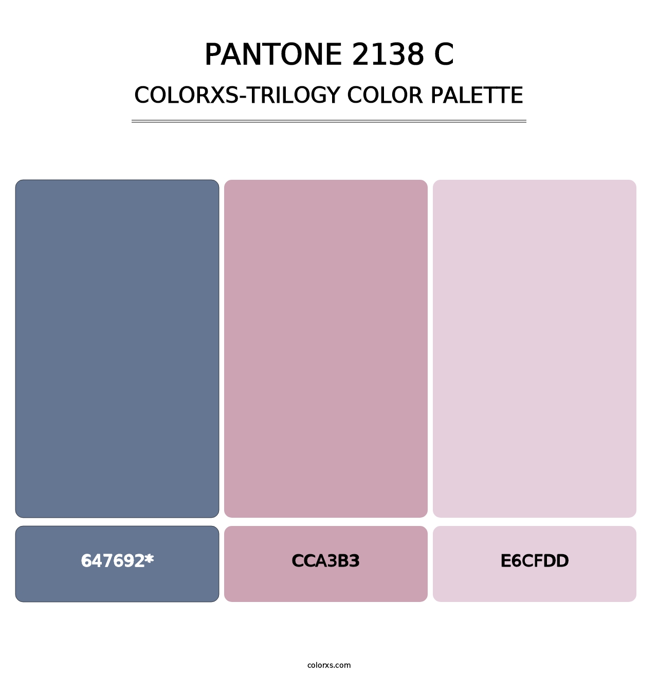 PANTONE 2138 C - Colorxs Trilogy Palette