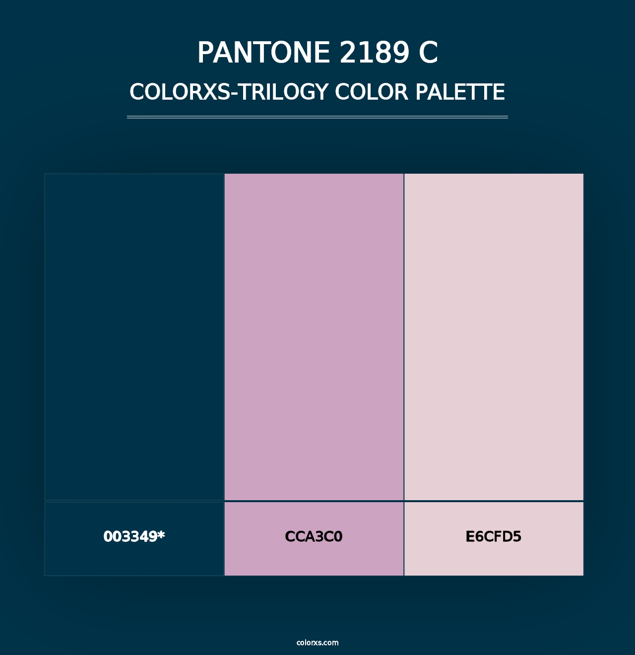 PANTONE 2189 C - Colorxs Trilogy Palette