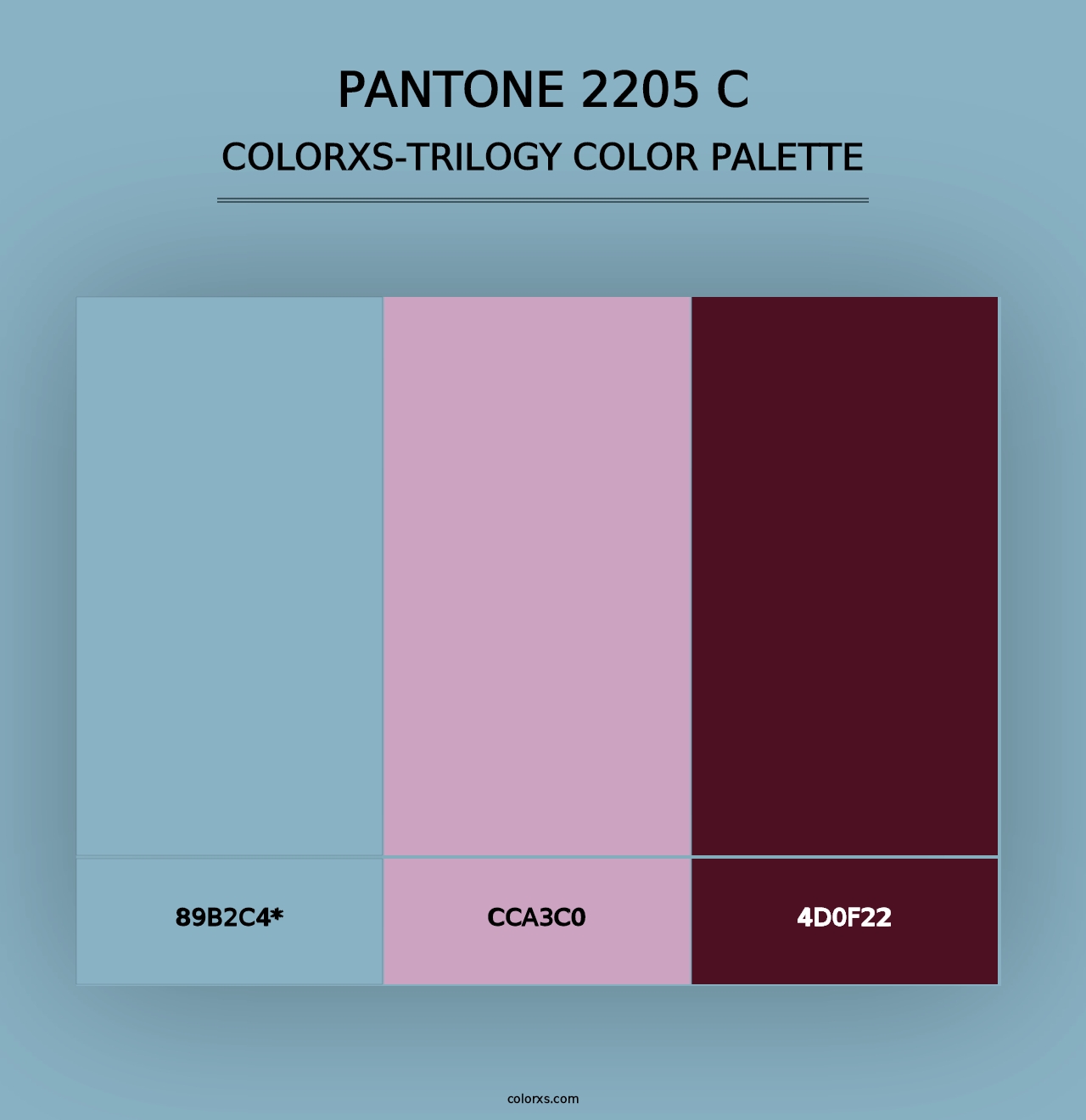 PANTONE 2205 C - Colorxs Trilogy Palette