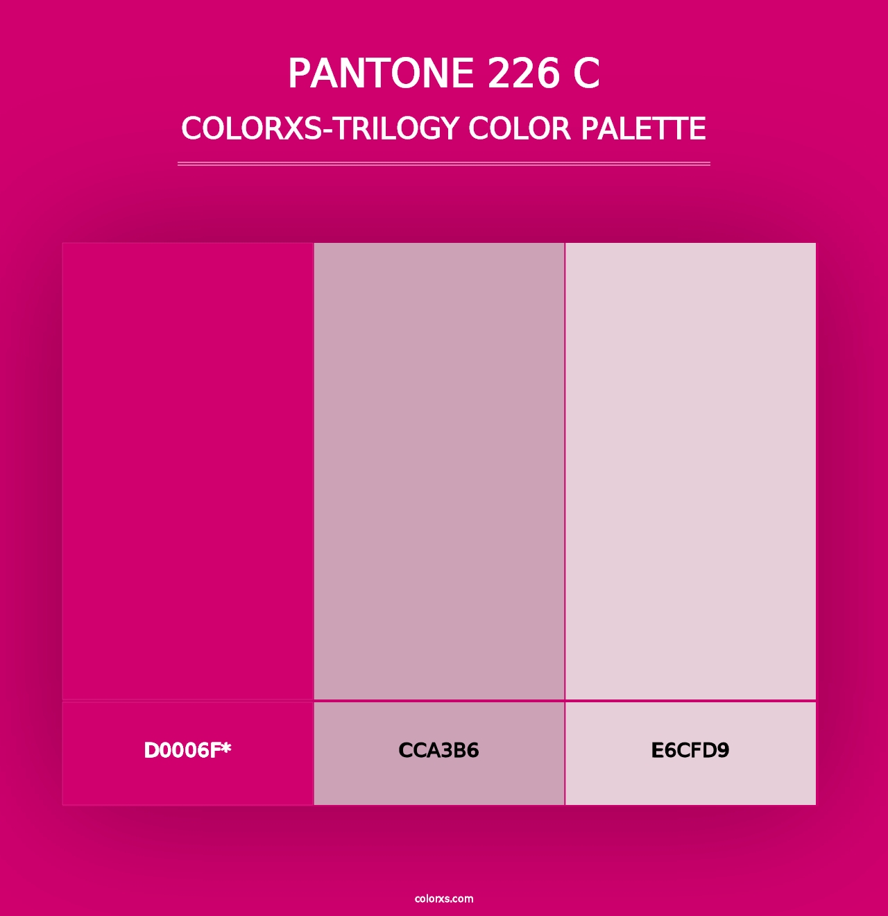 PANTONE 226 C - Colorxs Trilogy Palette