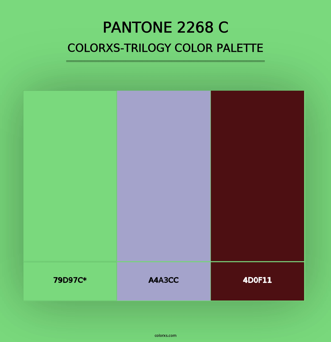 PANTONE 2268 C - Colorxs Trilogy Palette