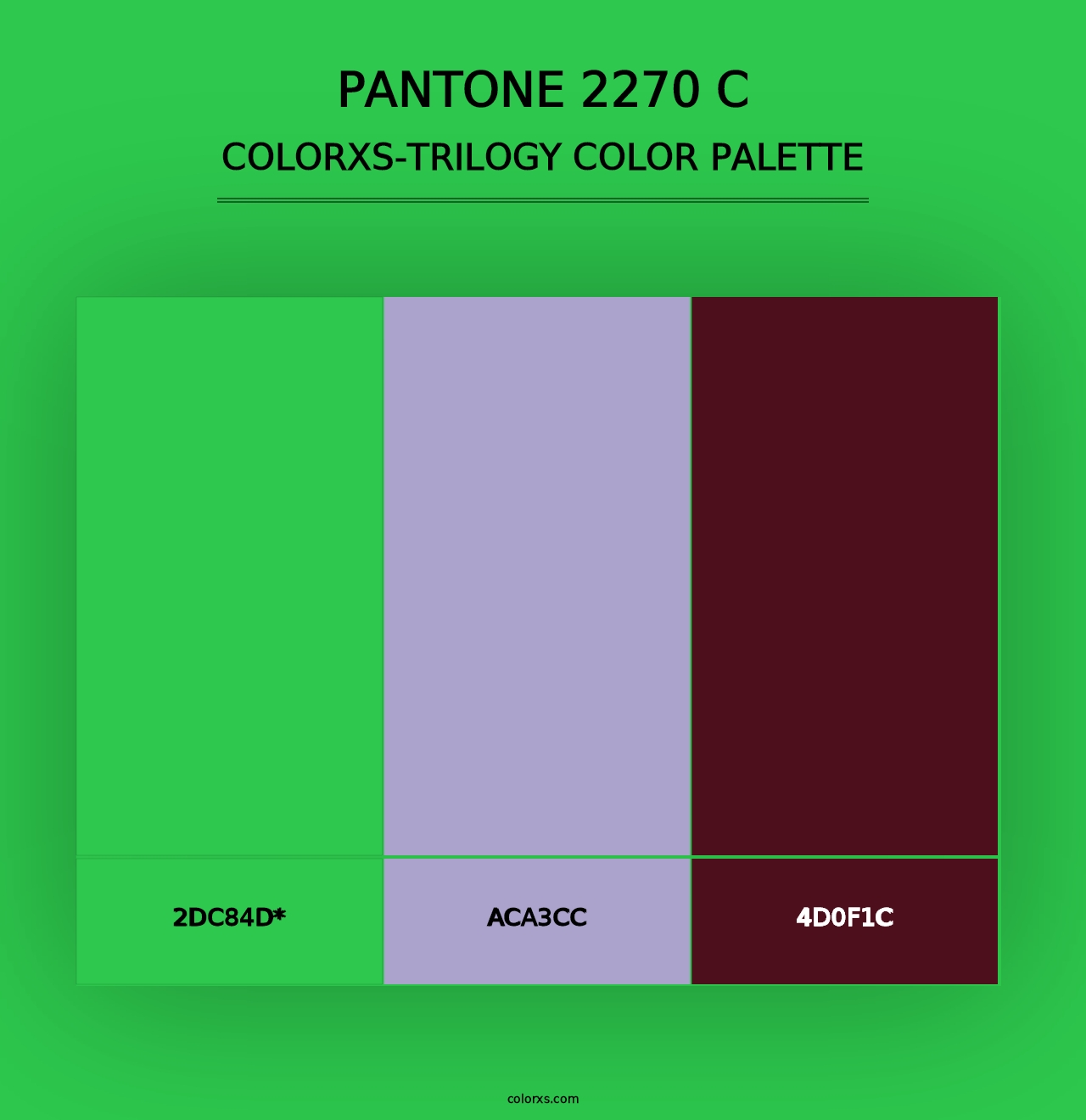 PANTONE 2270 C - Colorxs Trilogy Palette