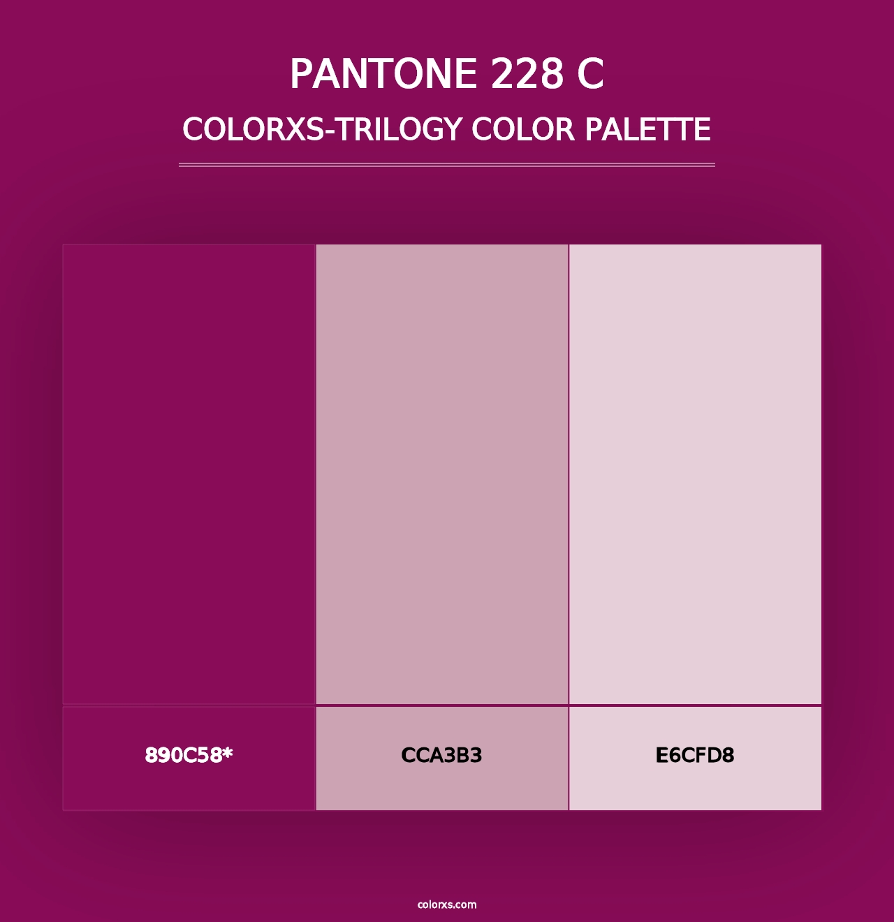 PANTONE 228 C - Colorxs Trilogy Palette