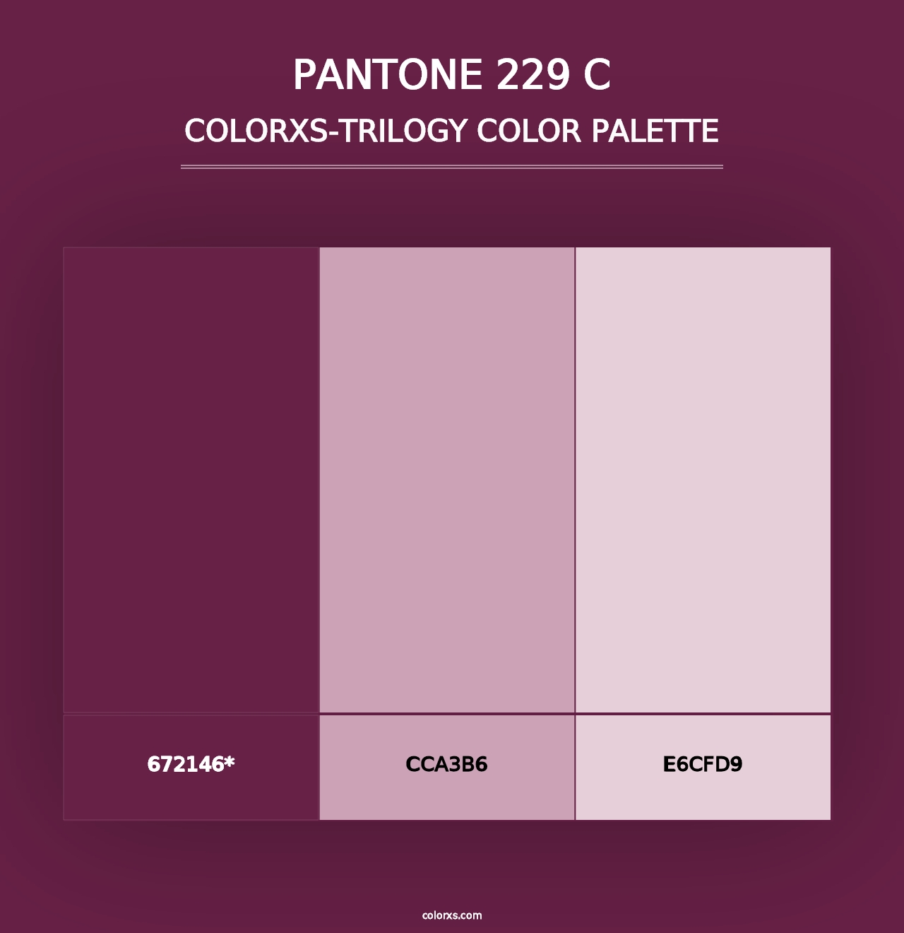 PANTONE 229 C - Colorxs Trilogy Palette