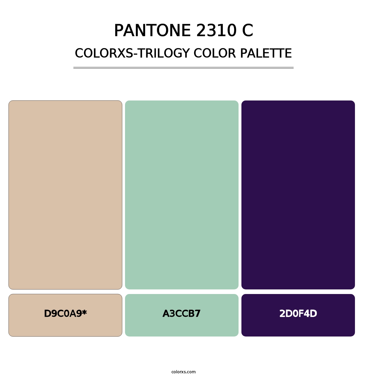 PANTONE 2310 C - Colorxs Trilogy Palette