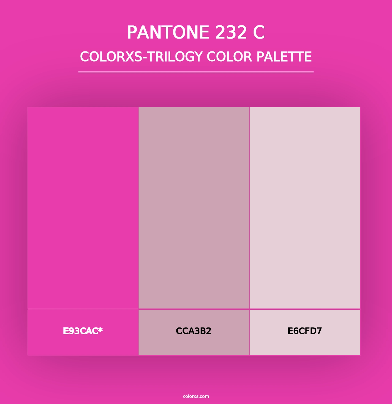 PANTONE 232 C - Colorxs Trilogy Palette