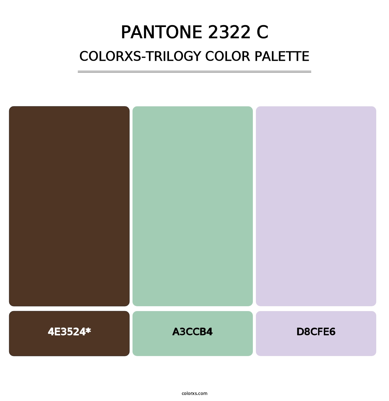 PANTONE 2322 C - Colorxs Trilogy Palette