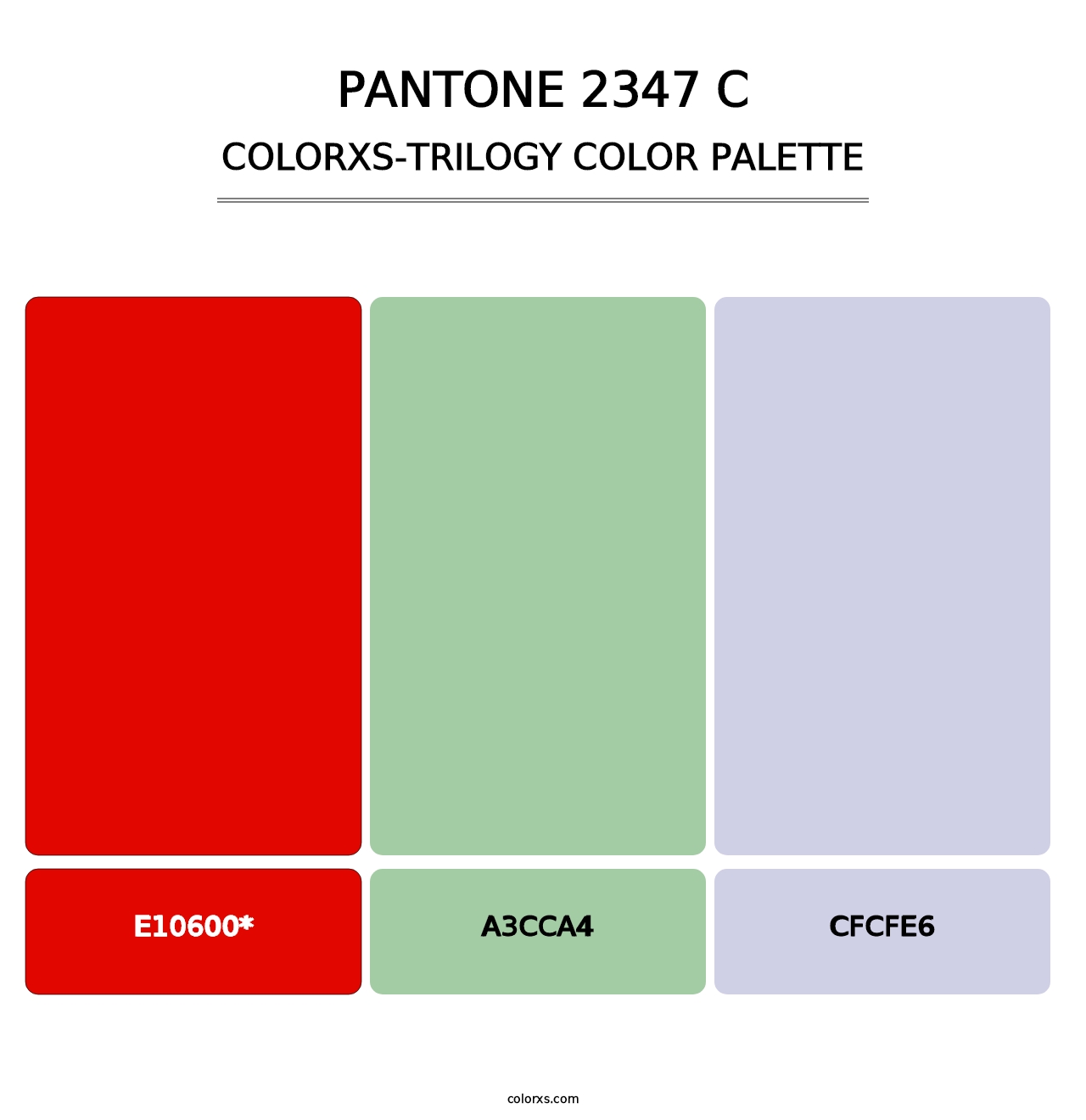 PANTONE 2347 C - Colorxs Trilogy Palette