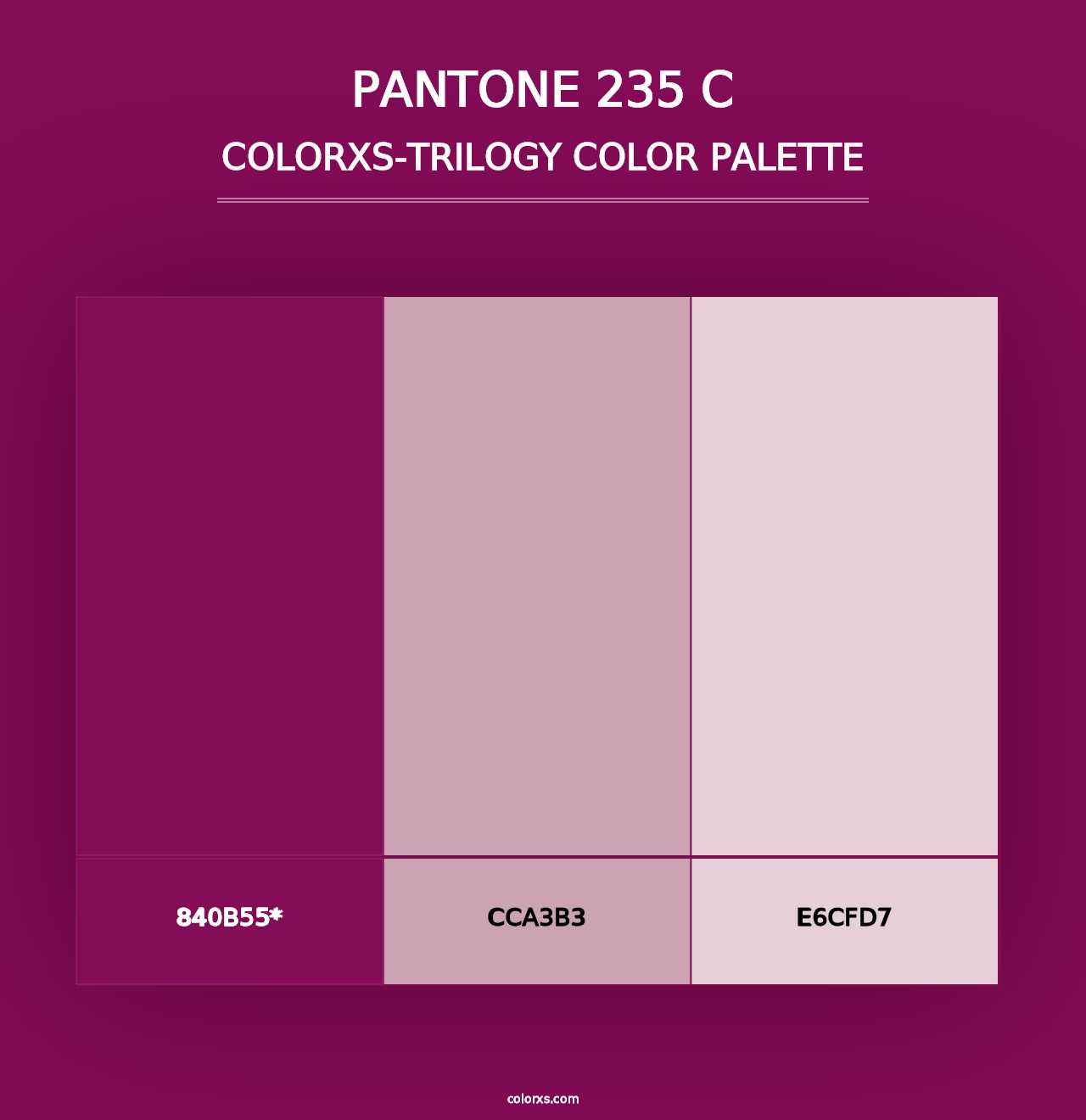 PANTONE 235 C - Colorxs Trilogy Palette