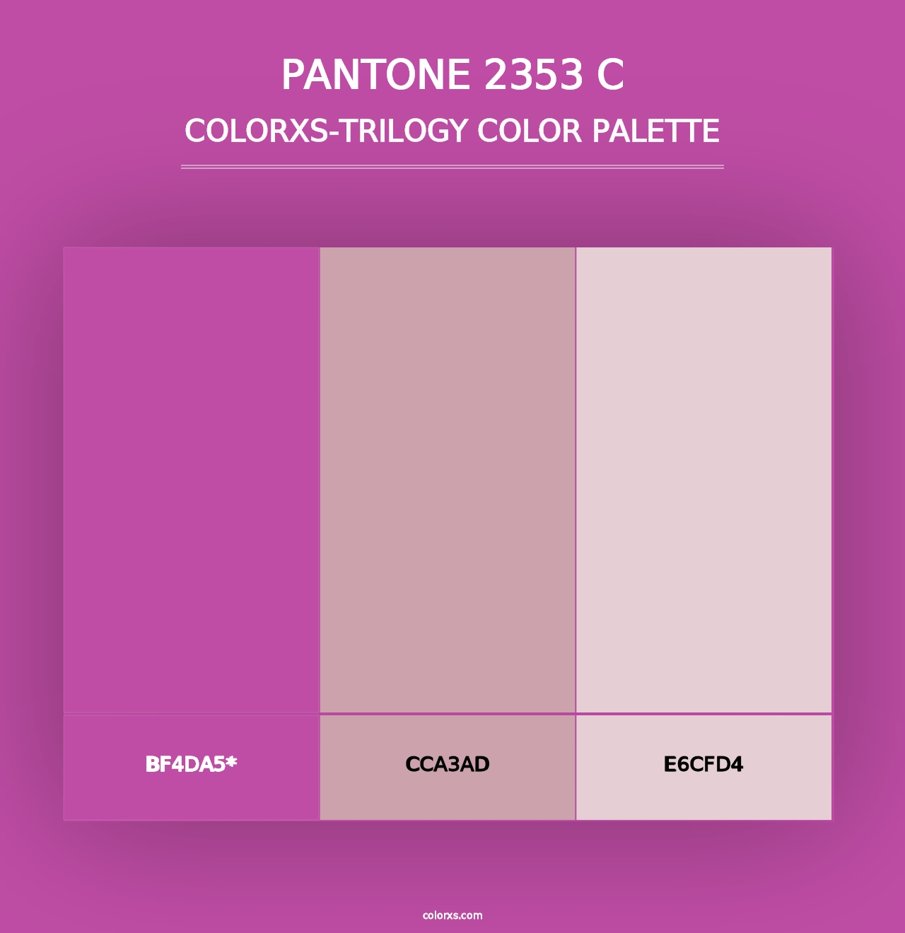 PANTONE 2353 C - Colorxs Trilogy Palette