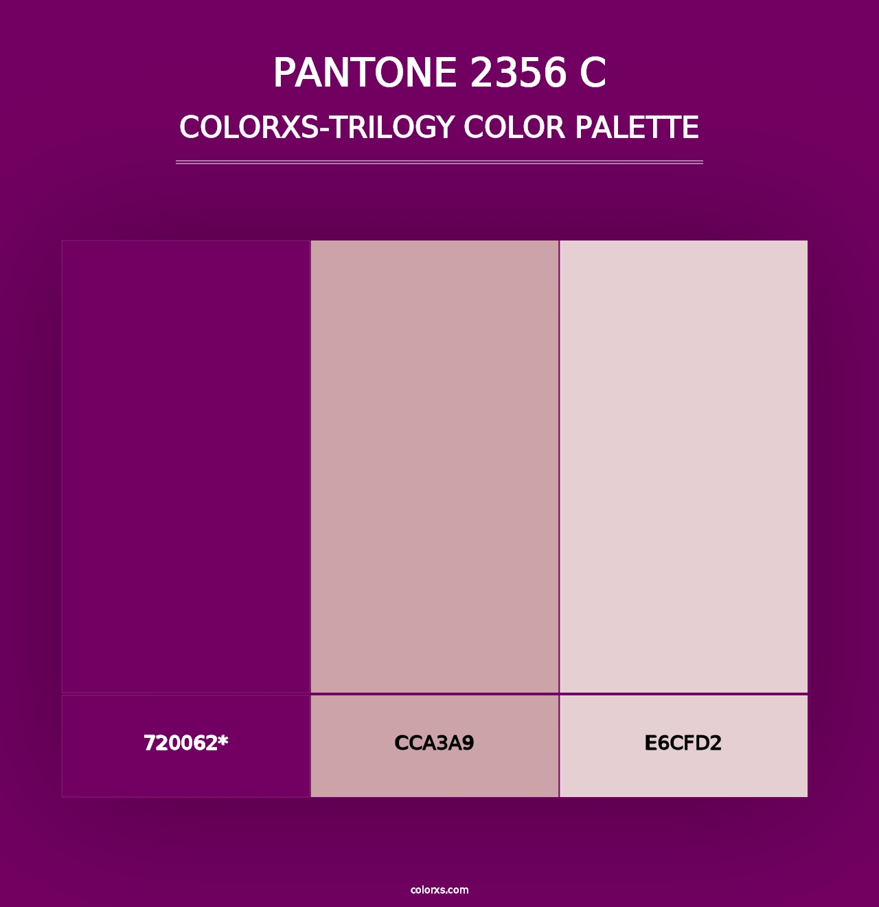 PANTONE 2356 C - Colorxs Trilogy Palette