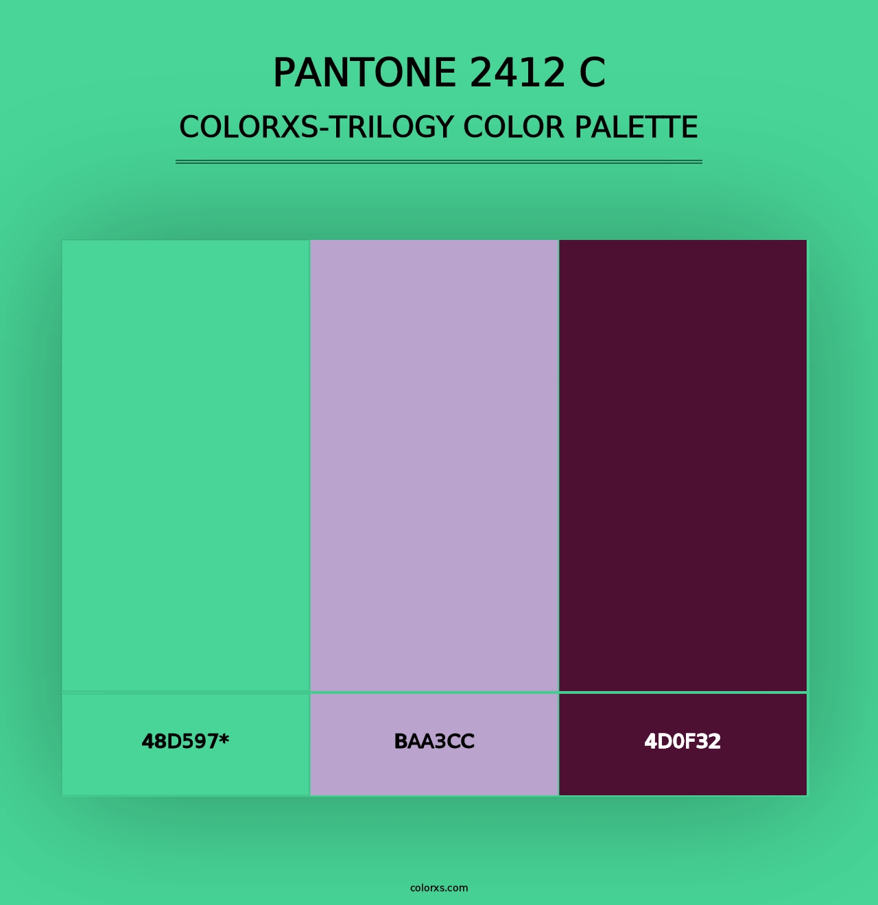 PANTONE 2412 C - Colorxs Trilogy Palette